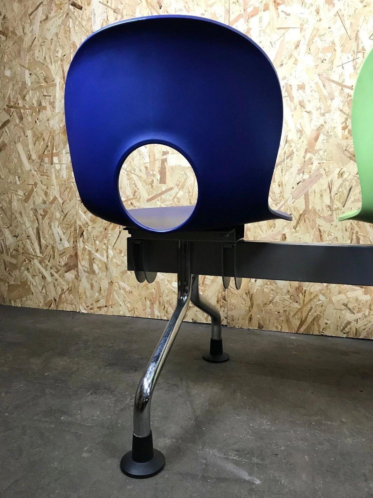 Bench Paul Barbieri Oliva Rexite 3 Seater Chair Waiting Bench Chrome For Sale 4