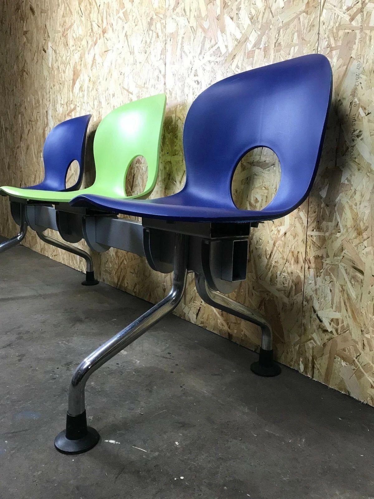 Bench Paul Barbieri Oliva Rexite 3 Seater Chair Waiting Bench Chrome For Sale 1