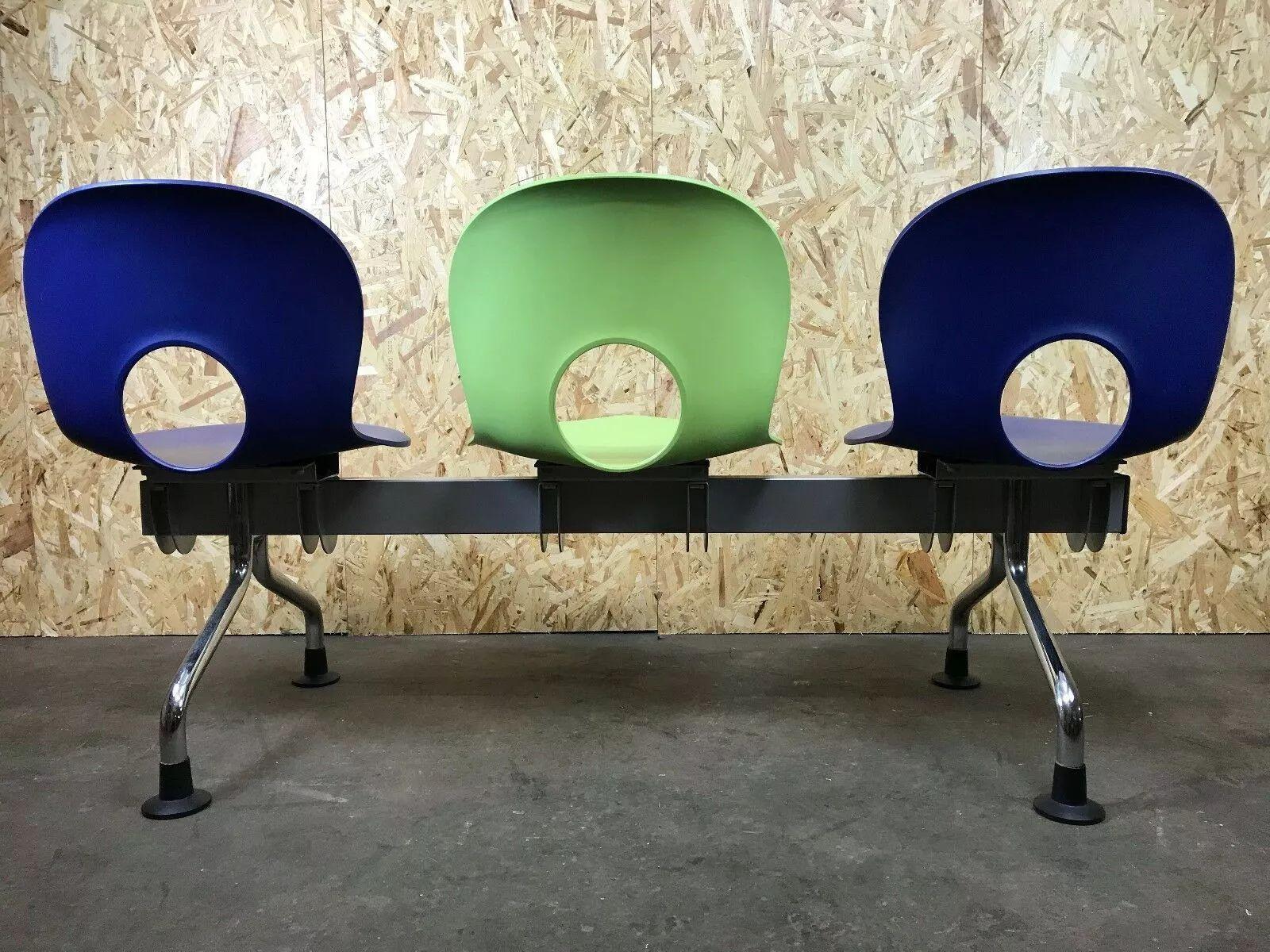 Bench Paul Barbieri Oliva Rexite 3 Seater Chair Waiting Bench Chrome For Sale 3
