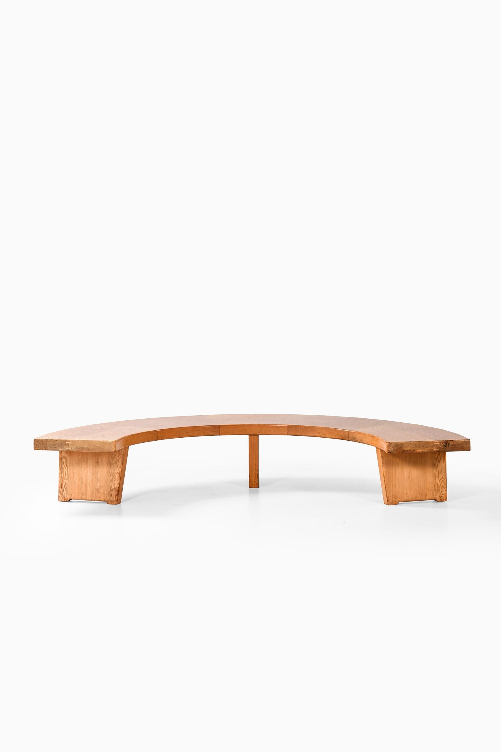 Rare and large bench by unknown designer. Probably produced in Sweden.