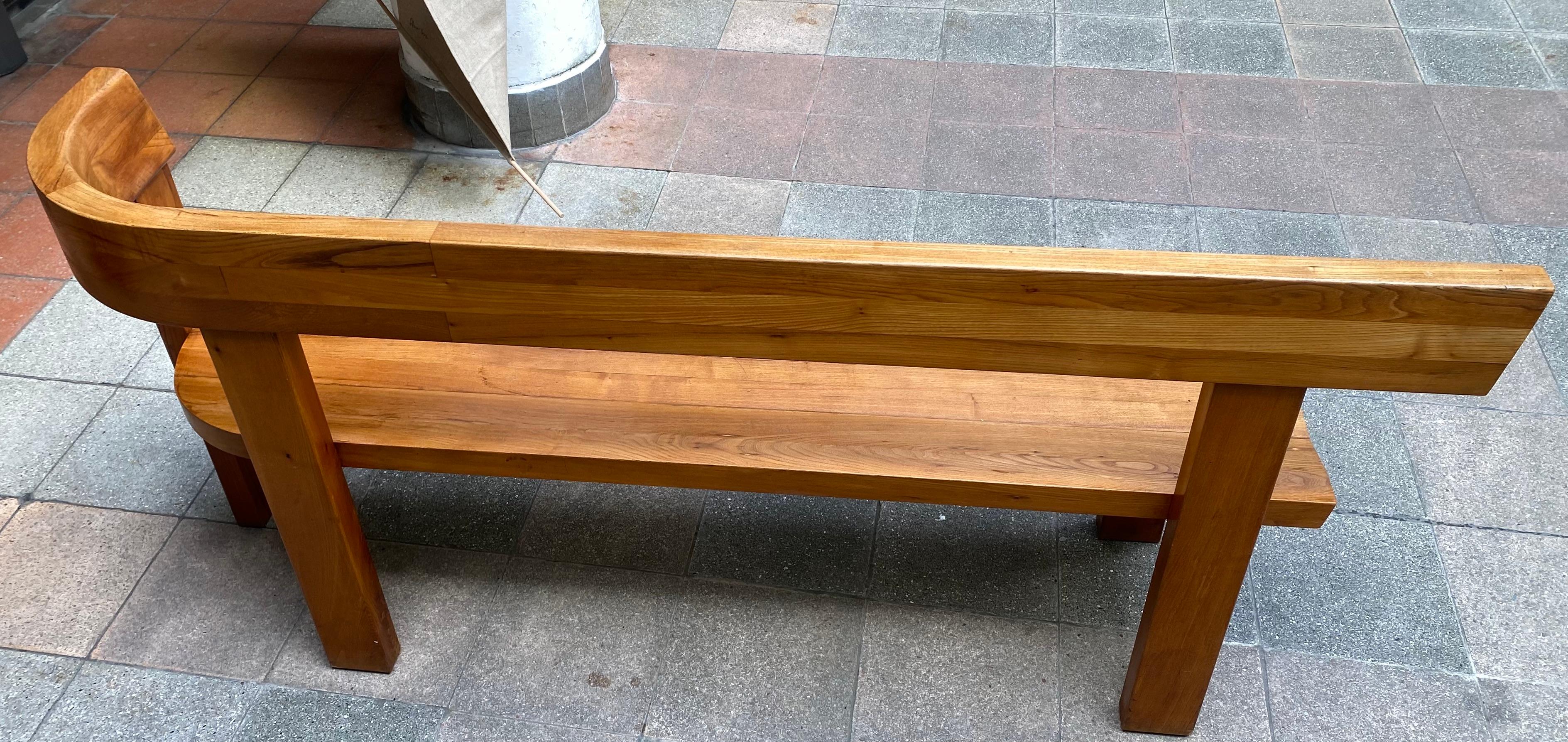 Bench S35 by Pierre Chapo, circa 1970 In Good Condition For Sale In Saint ouen, FR