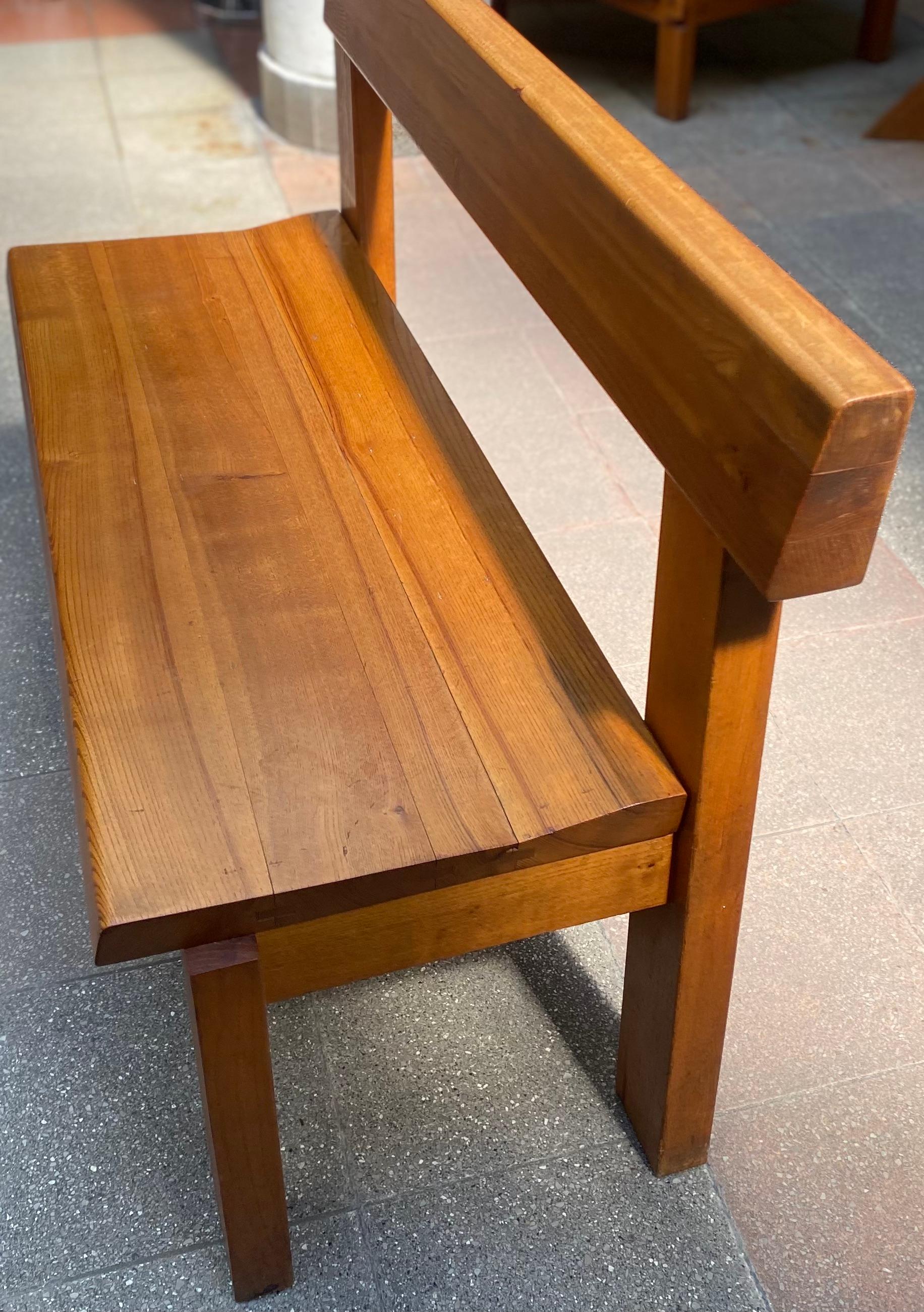 Mid-20th Century Bench S35 by Pierre Chapo, circa 1970 For Sale