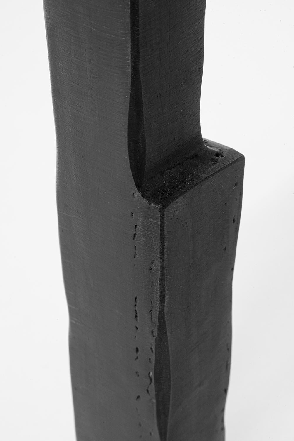 Sculpté Banc sculptural Dynamic Contemporary Modern Woven en acier noirci sculpté à la main en vente