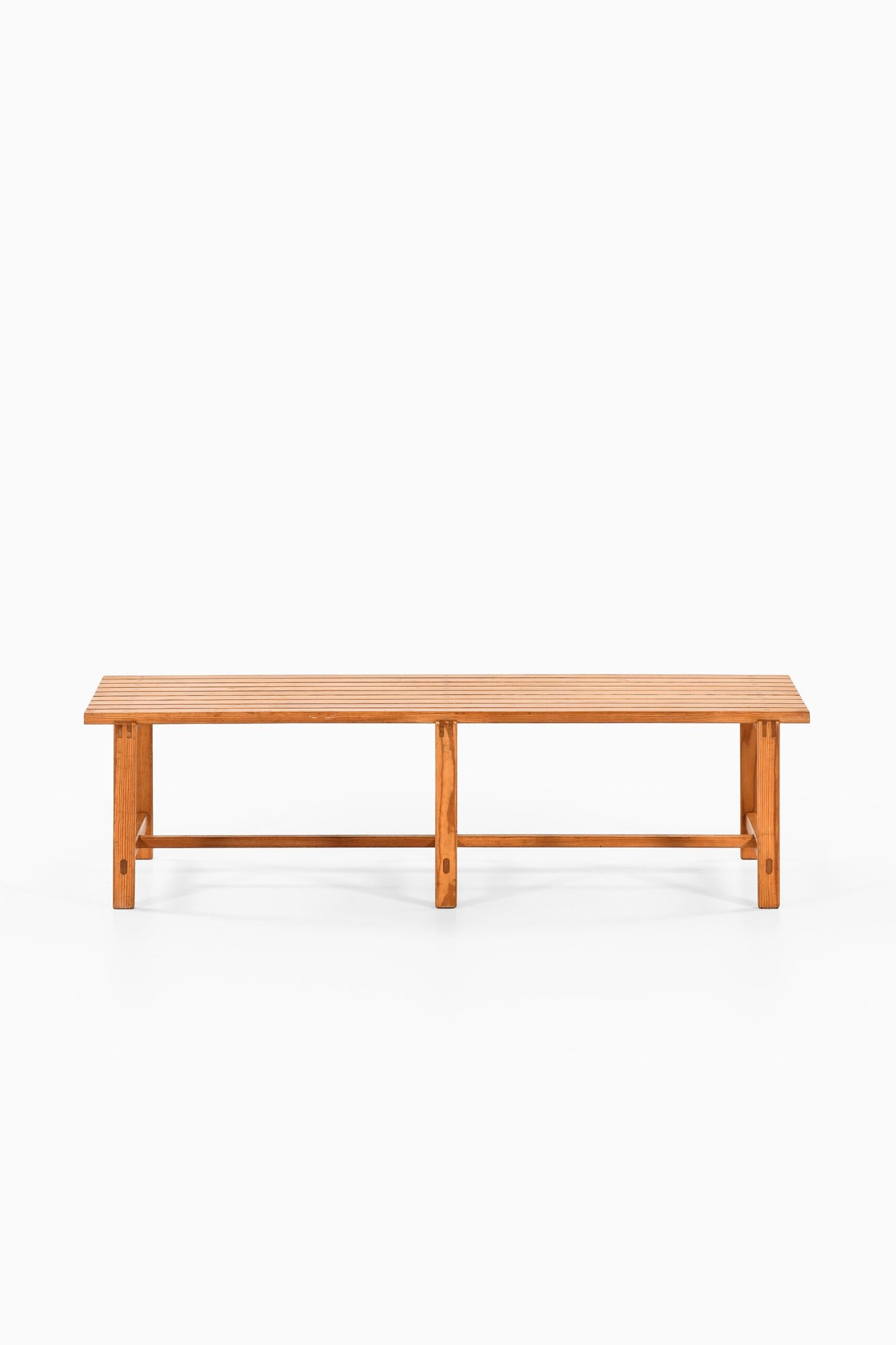 Rare bench / side table by unknown designer. Produced in Sweden.