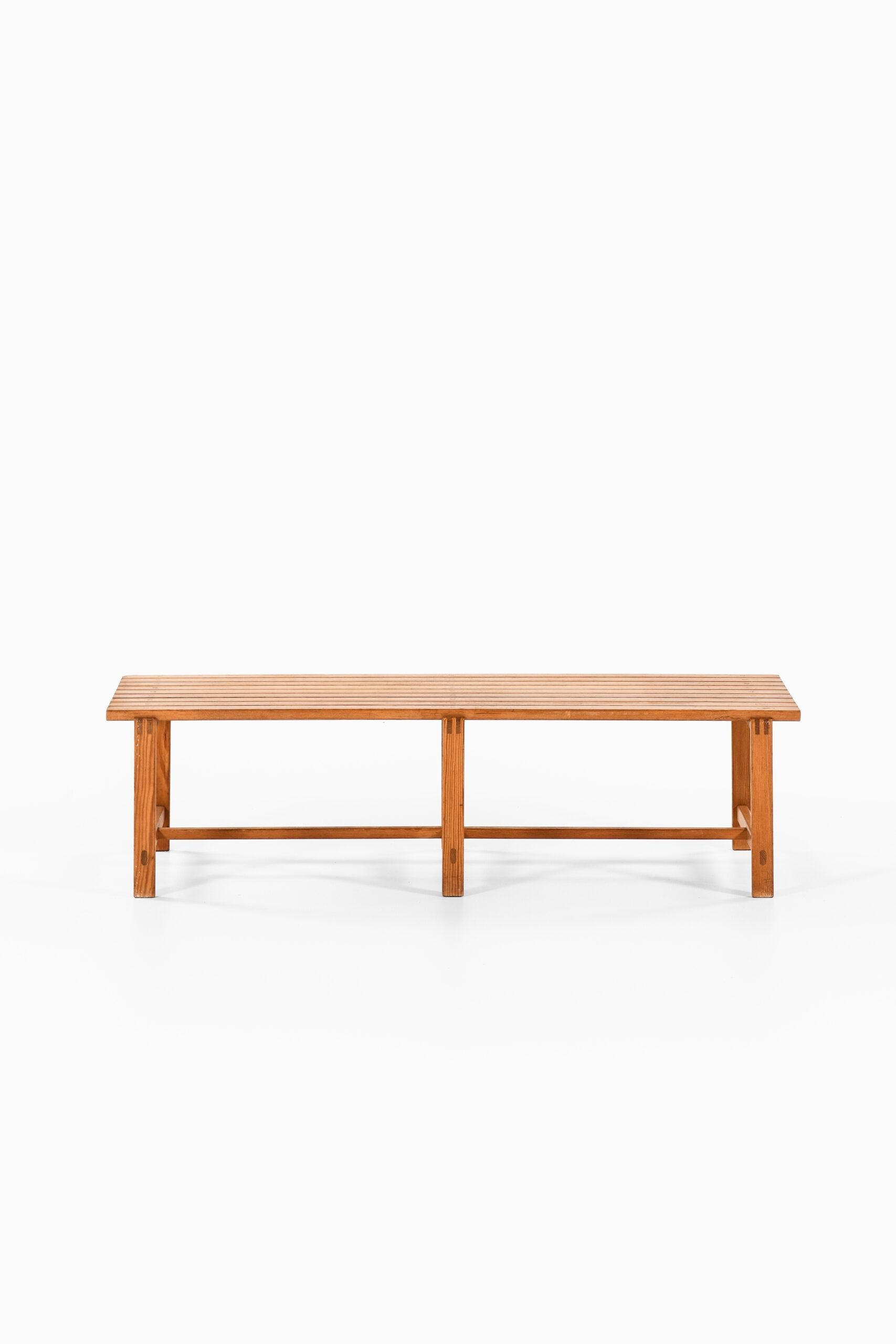 Rare bench / side table by unknown designer. Produced in Sweden.