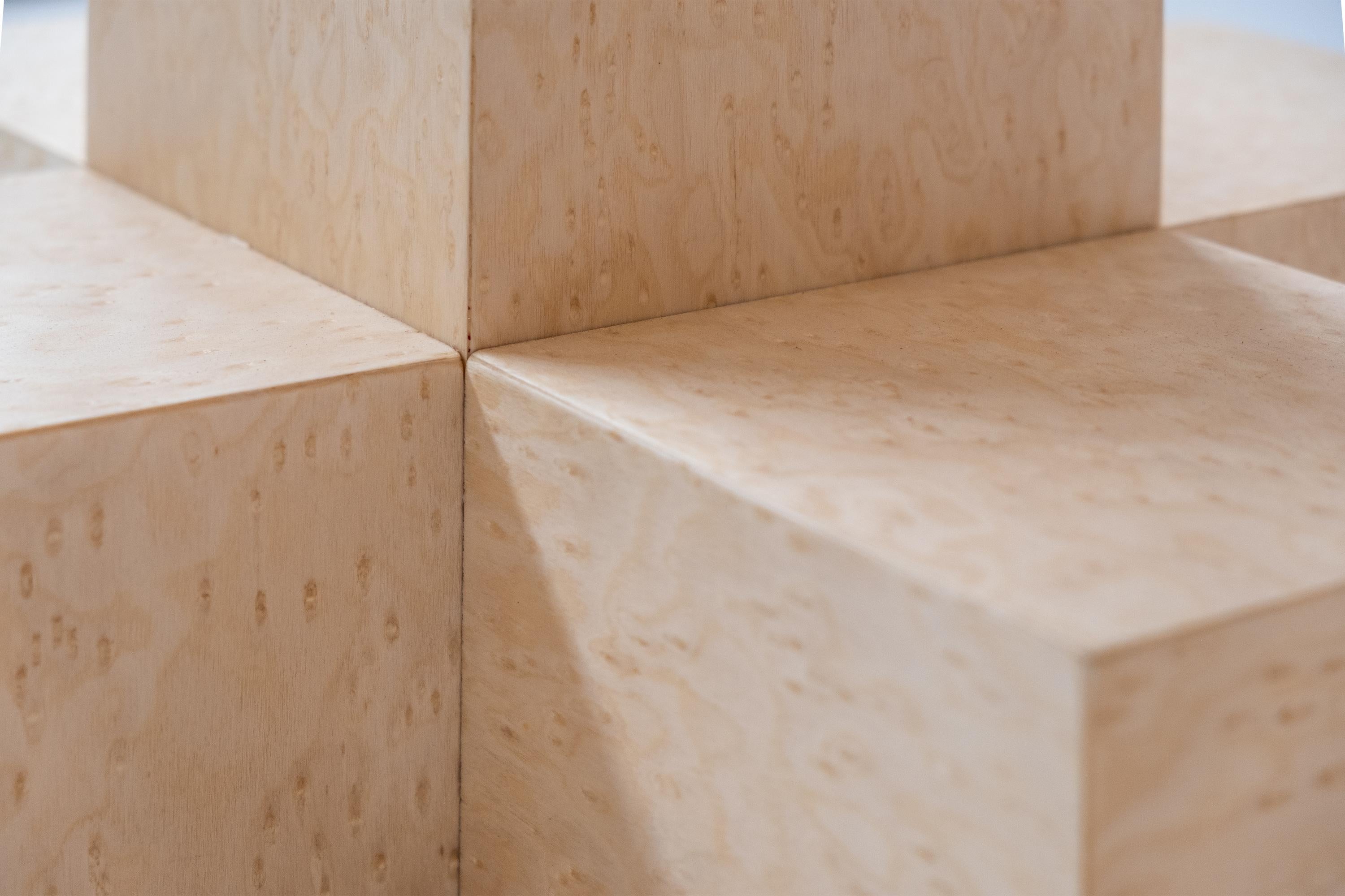 Modern Bench Sitting Cara\Davide Medulum Pre-Composite Veneered Plywood For Sale