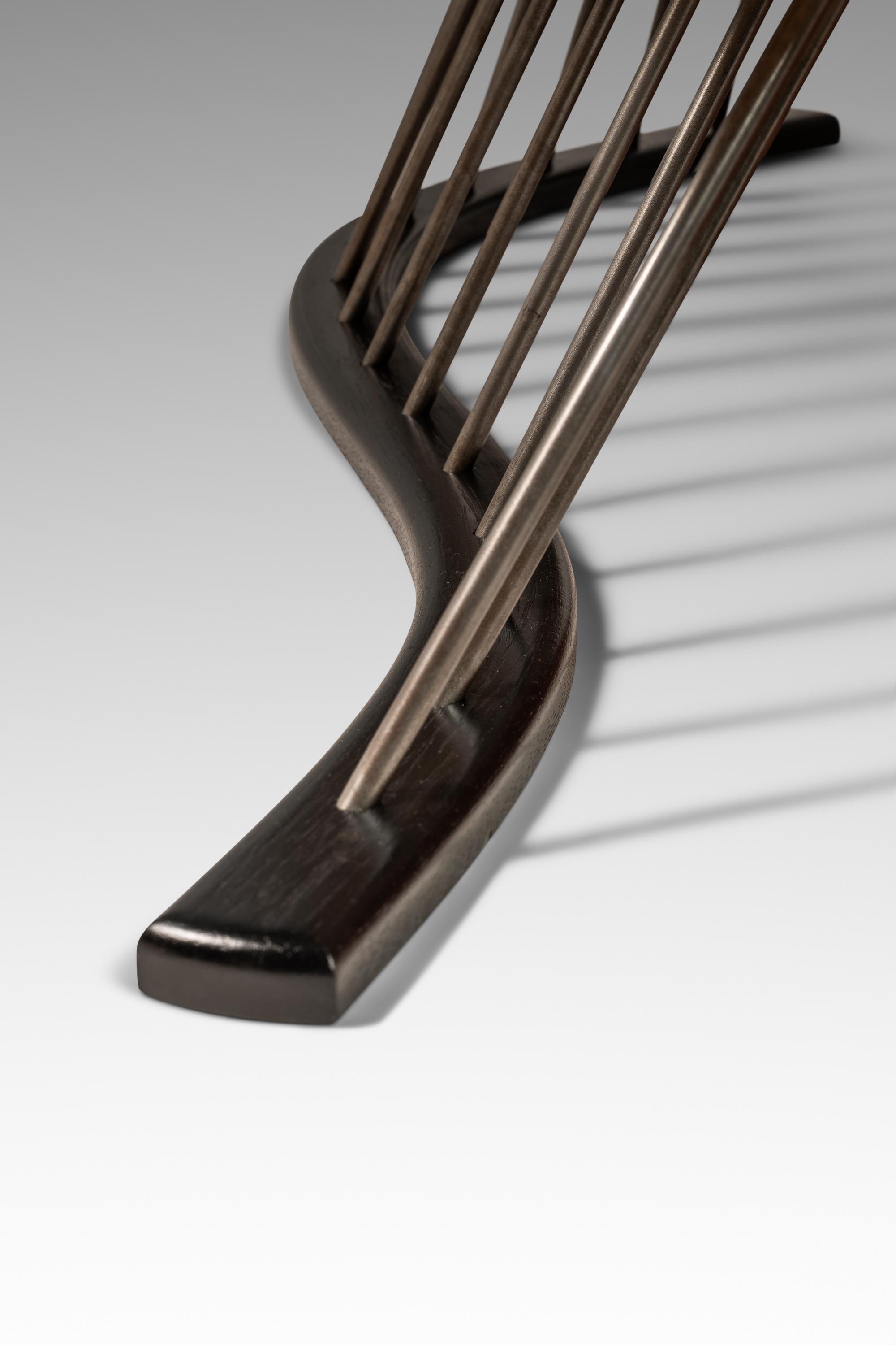 Banc / canapé en chêne et cuir à la manière de Thomas Stender, vers  1980s en vente 11