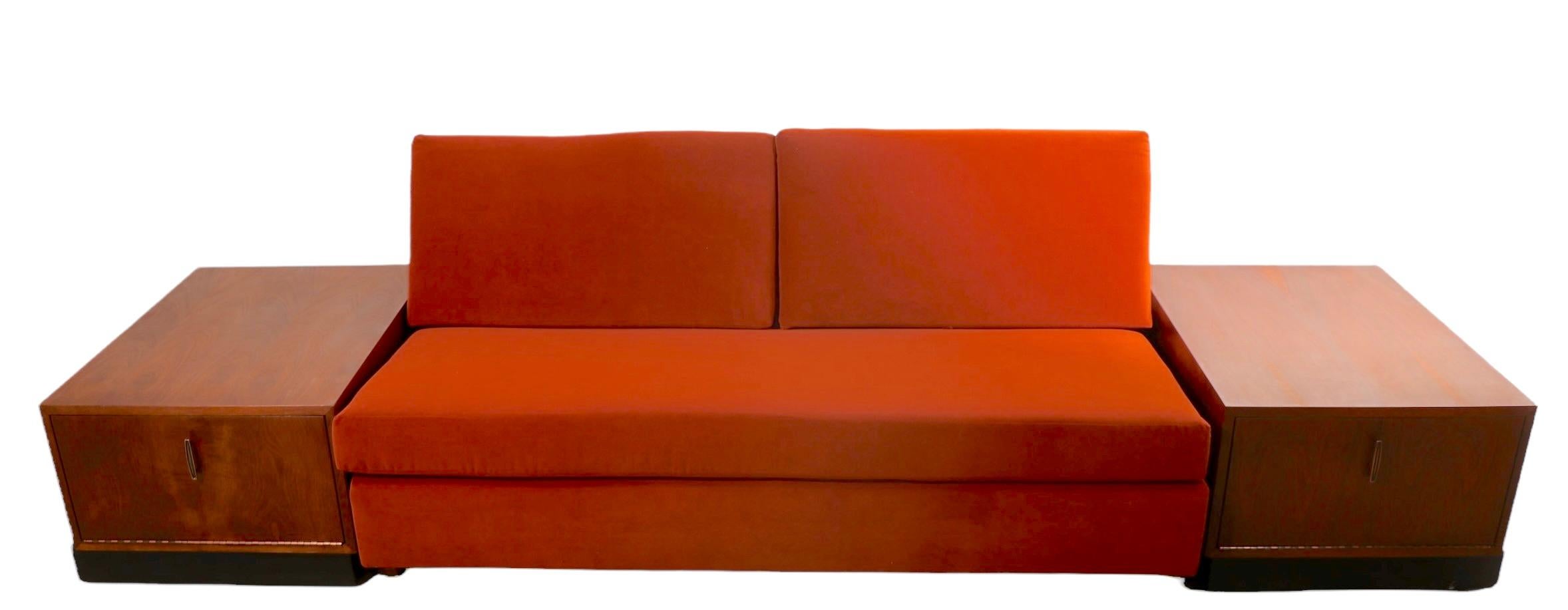 Bench Sofa with Storage Cabinets by Adrian Pearsall for Craft Associates 7