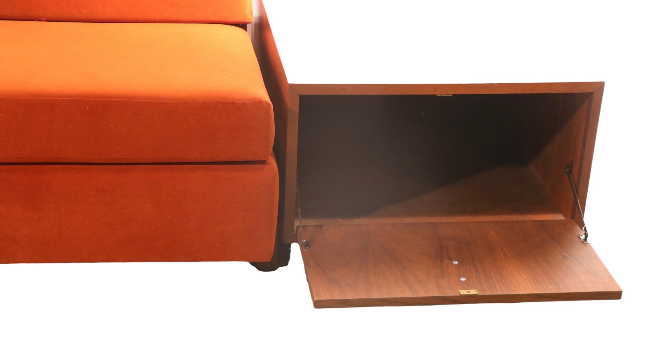 Bench Sofa with Storage Cabinets by Adrian Pearsall for Craft Associates 9