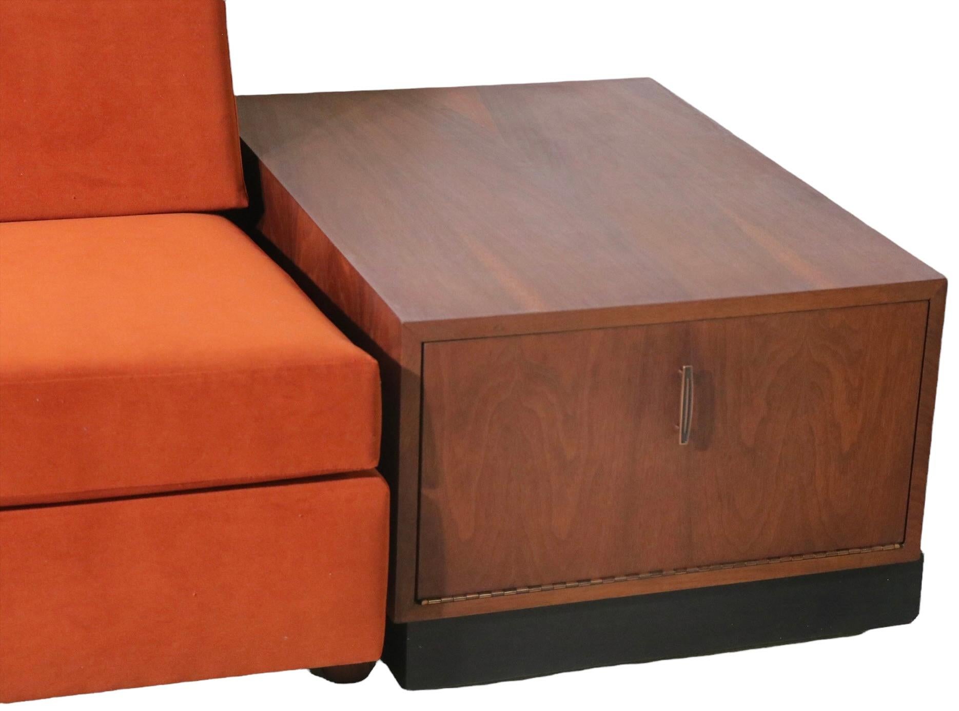 Bench Sofa with Storage Cabinets by Adrian Pearsall for Craft Associates 11