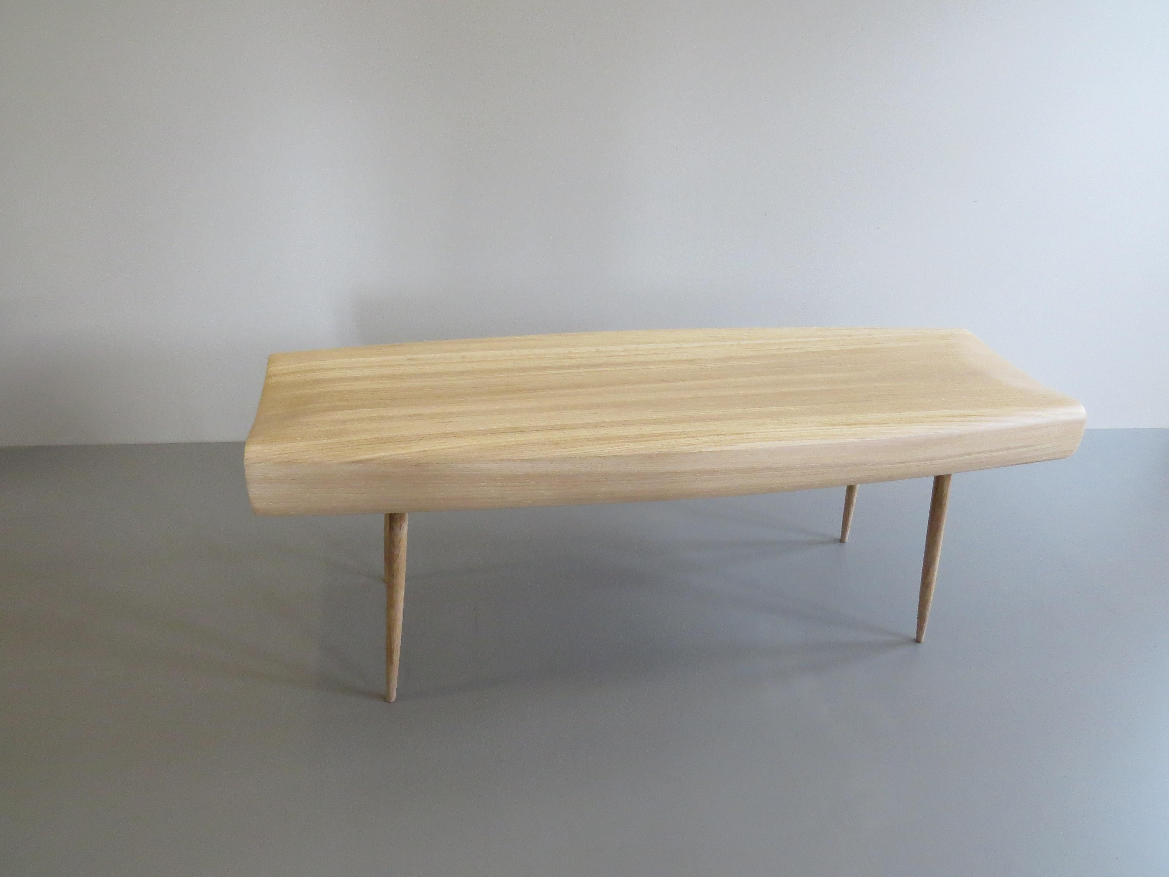 Bench, solid wood, handmade, organic modern, made in Germany, made to measur  For Sale 2