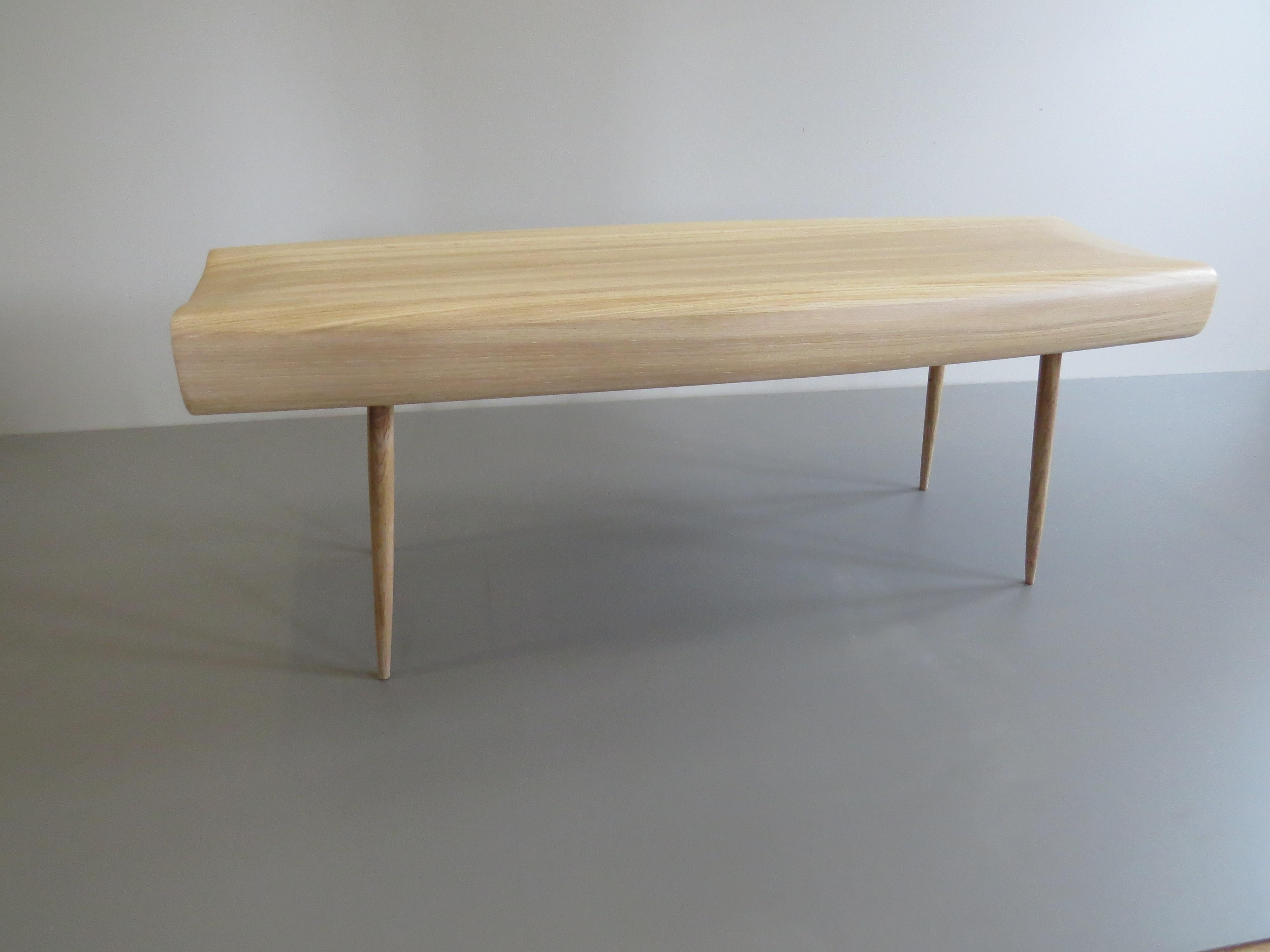 Bench, solid wood, handmade, organic modern, made in Germany, made to measur  For Sale 3
