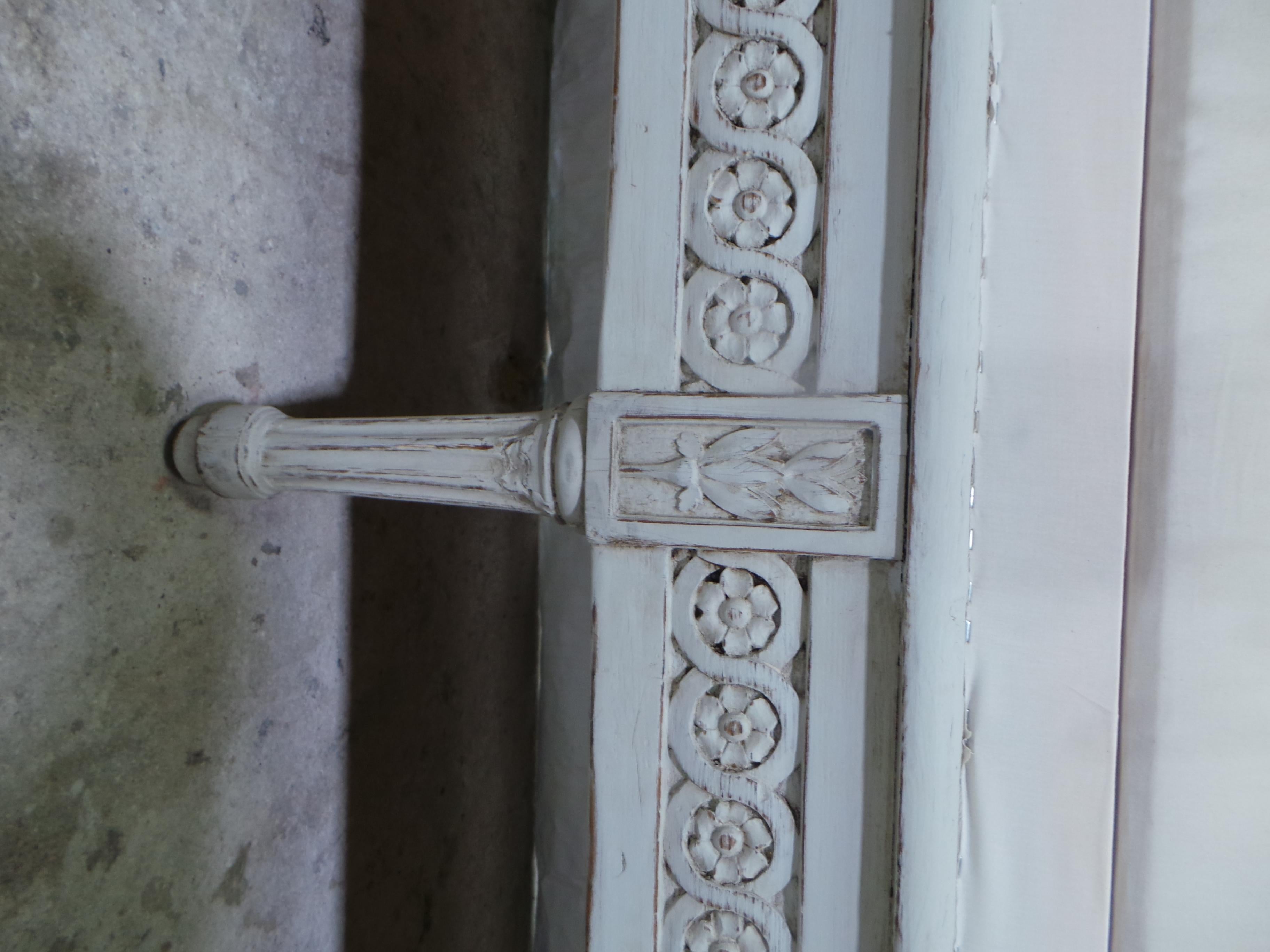 Wood Bench Swedish Gustavian Style For Sale