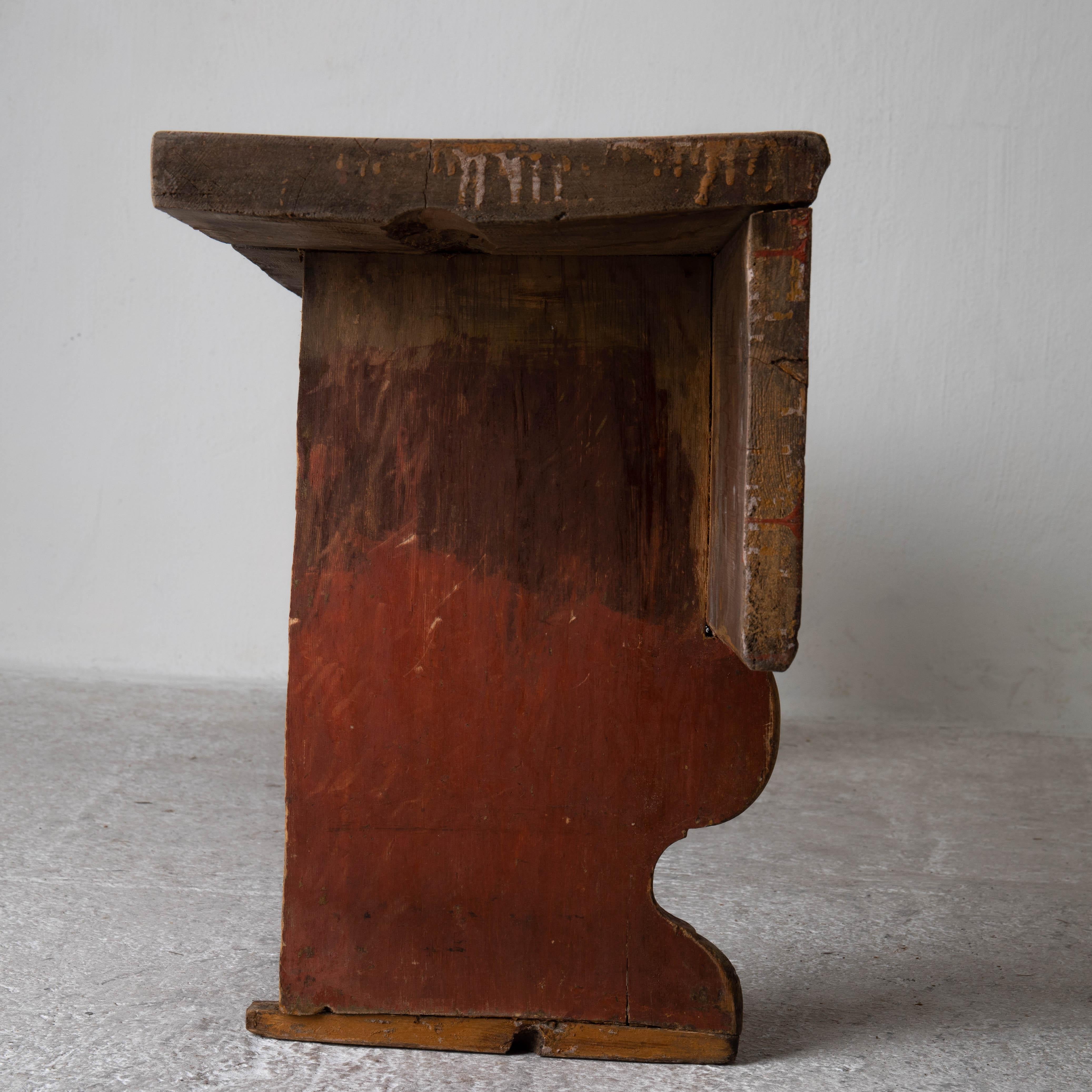 Bench Swedish Red Wood, 19th Century, Sweden For Sale 9