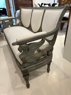 Bench, Swedish with Griffons, 19th Century
