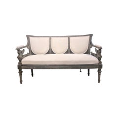 Bench, Swedish with Griffons, 19th Century