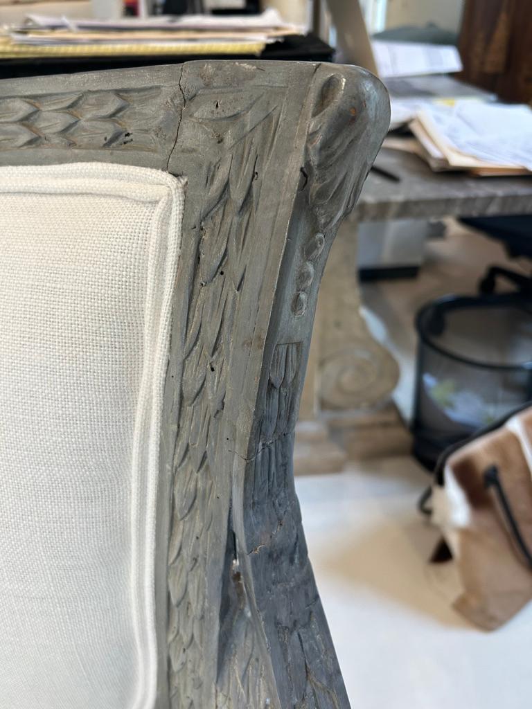 Tissu d'ameublement Banc, suédois avec des griffons, 19e siècle en vente