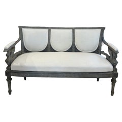 Bench, Swedish with Griffons, 19th Century