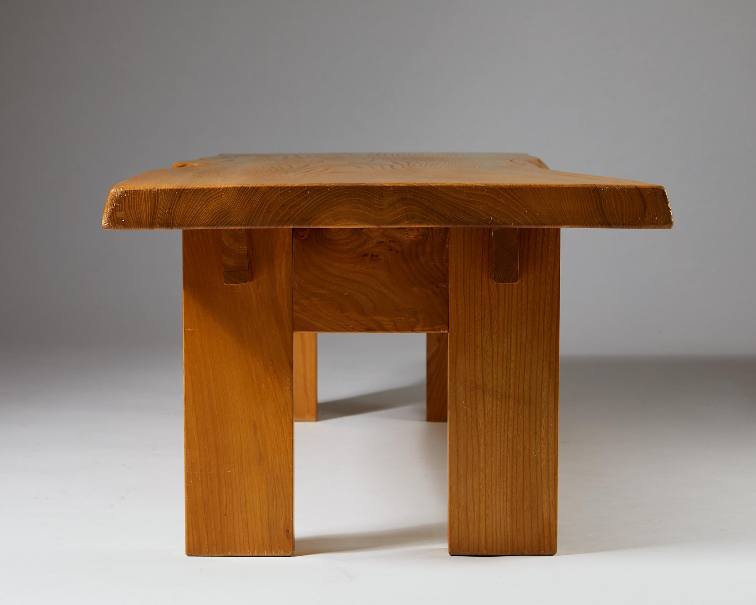 Bench/Table Designed by Sigvard Nilsson for Söwe-konst, Sweden. 1970s In Good Condition For Sale In Stockholm, SE