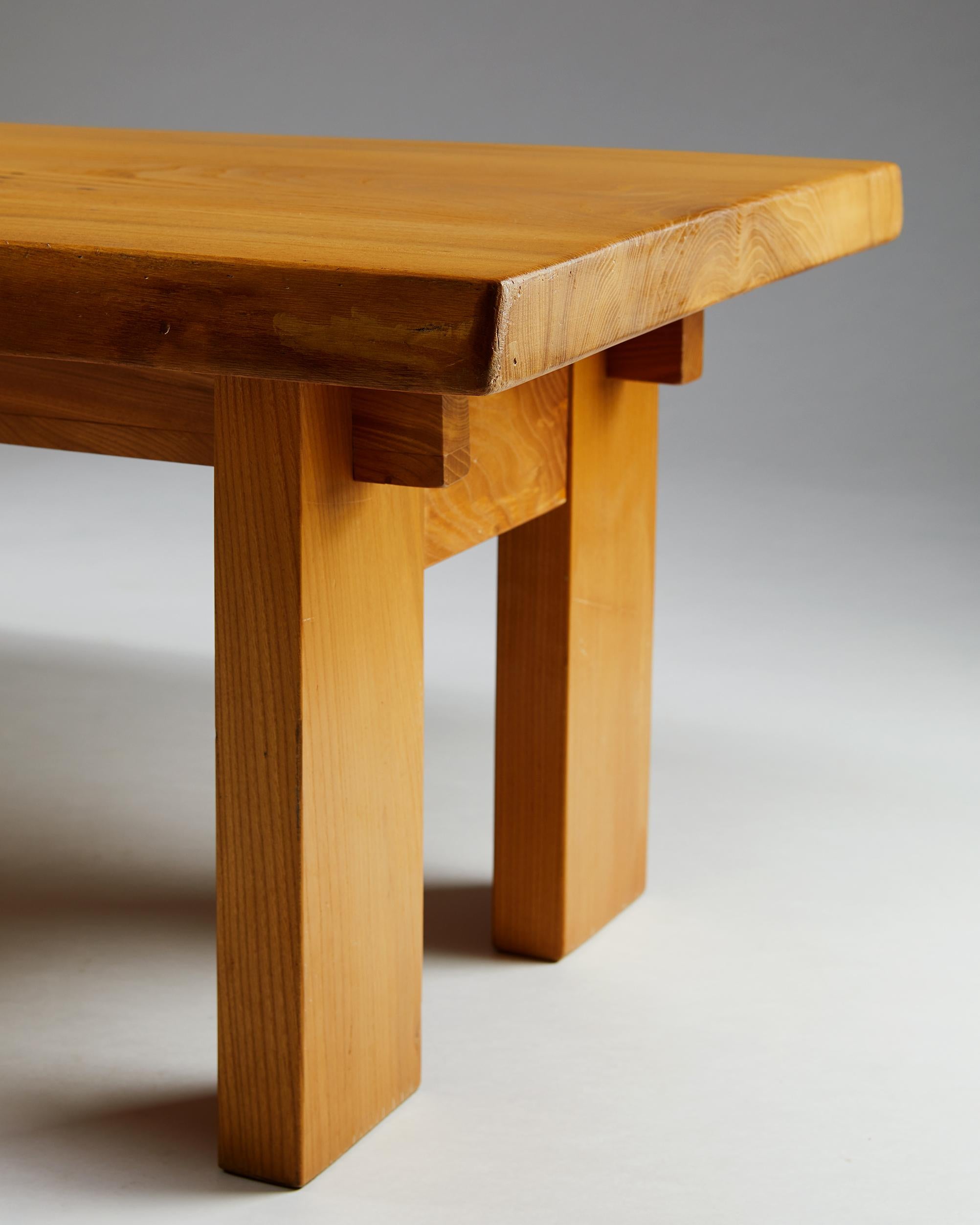 Late 20th Century Bench/Table Designed by Sigvard Nilsson for Söwe-konst, Sweden. 1970s For Sale