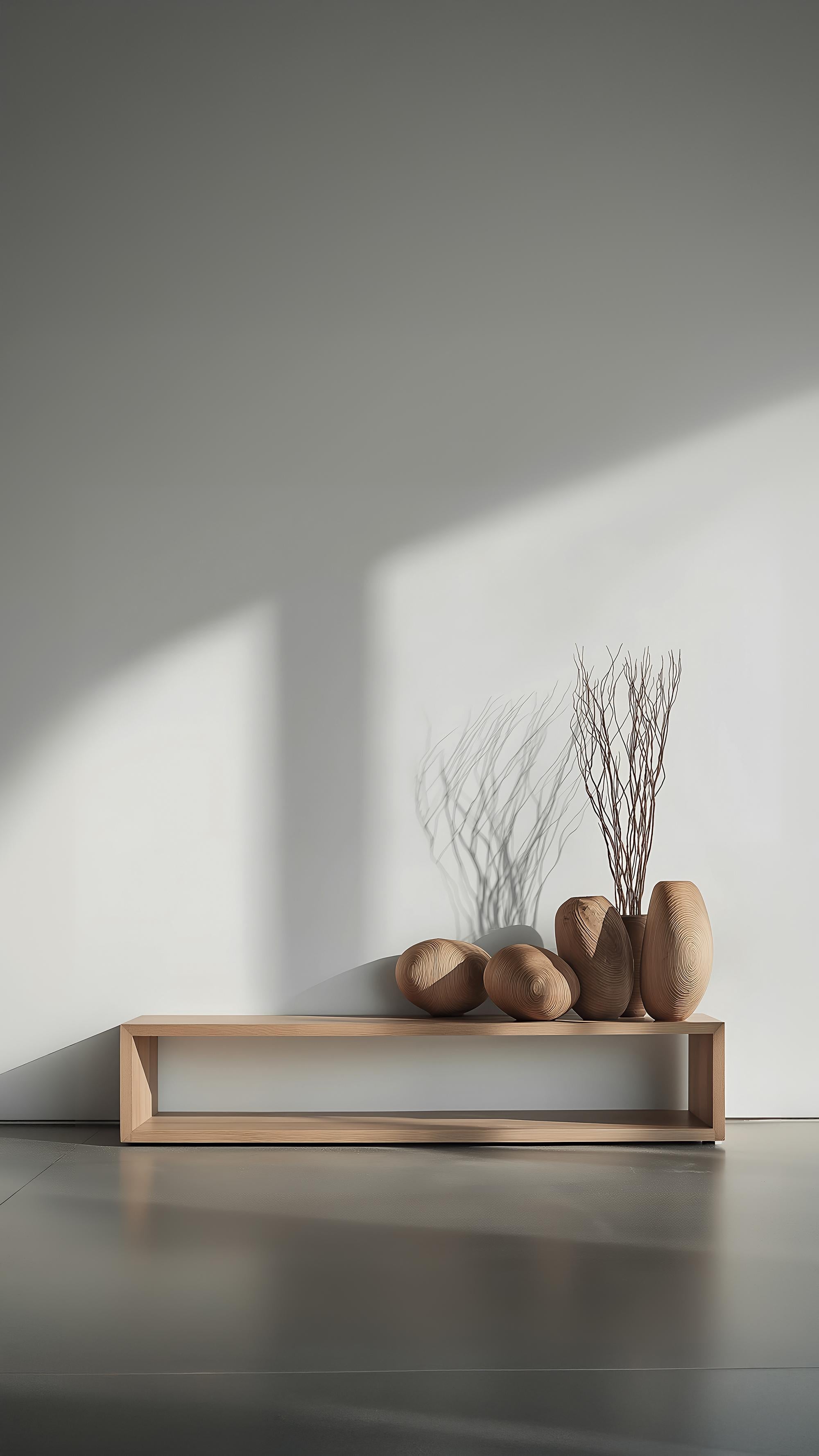 Bank Tisch Sereno No39, Minimalistisches Holzdesign von Joel Escalona (Mexikanisch) im Angebot