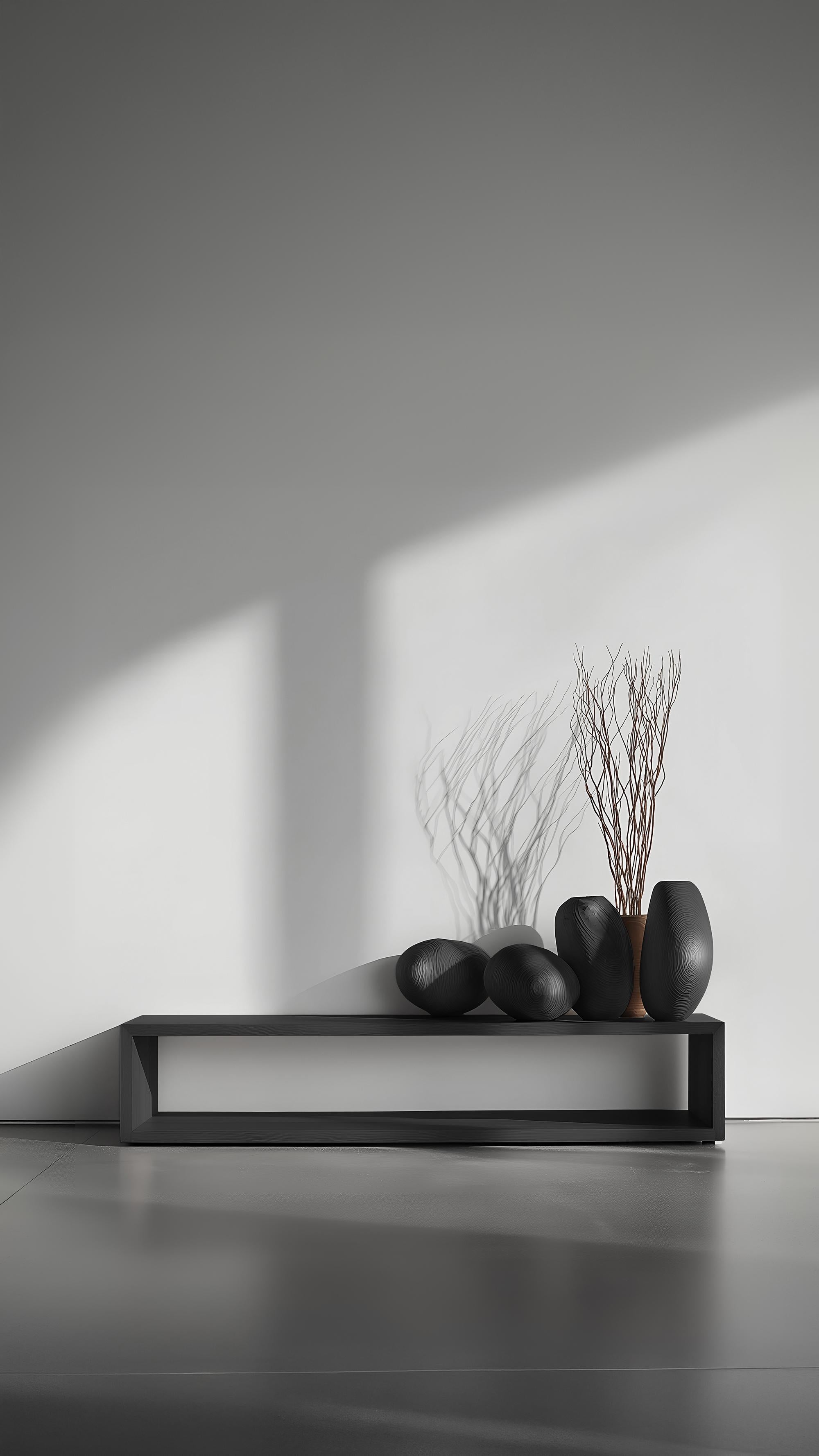 Bank Tisch Sereno No39, Minimalistisches Holzdesign von Joel Escalona (21. Jahrhundert und zeitgenössisch) im Angebot
