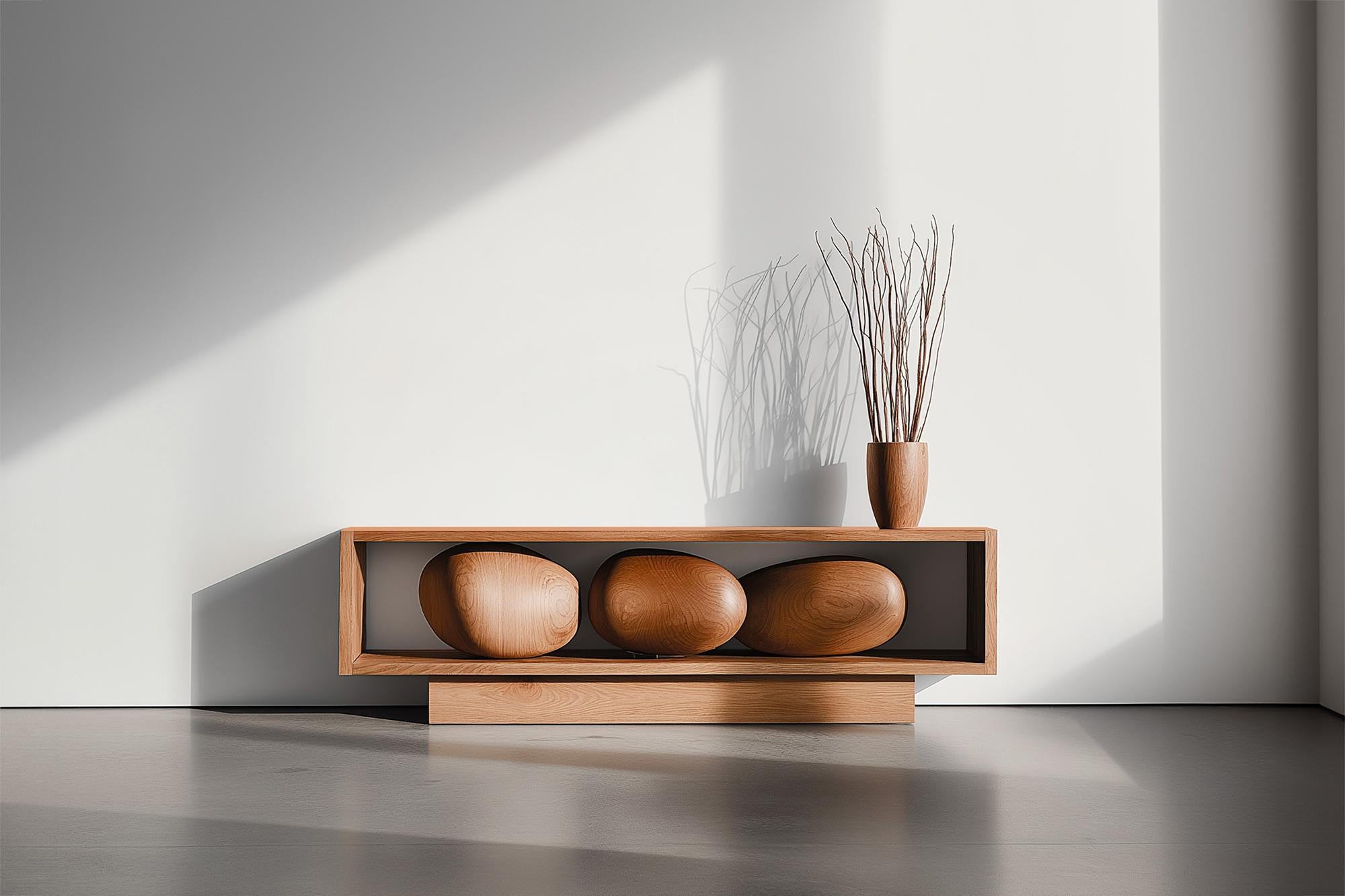 Sitztisch Sereno No61, minimalistisches Holzstück von Joel Escalona (Moderne der Mitte des Jahrhunderts) im Angebot