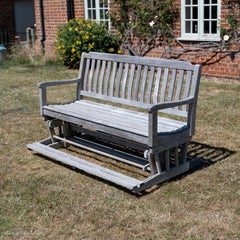Bench Teak Rocking Parkland Garden Country House