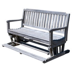 Bench Teak Rocking Parkland Garden Country House