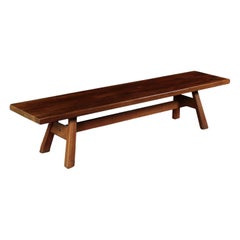 Bench, Walnut Veneer, 1970s G. Michelucci, Poltronova