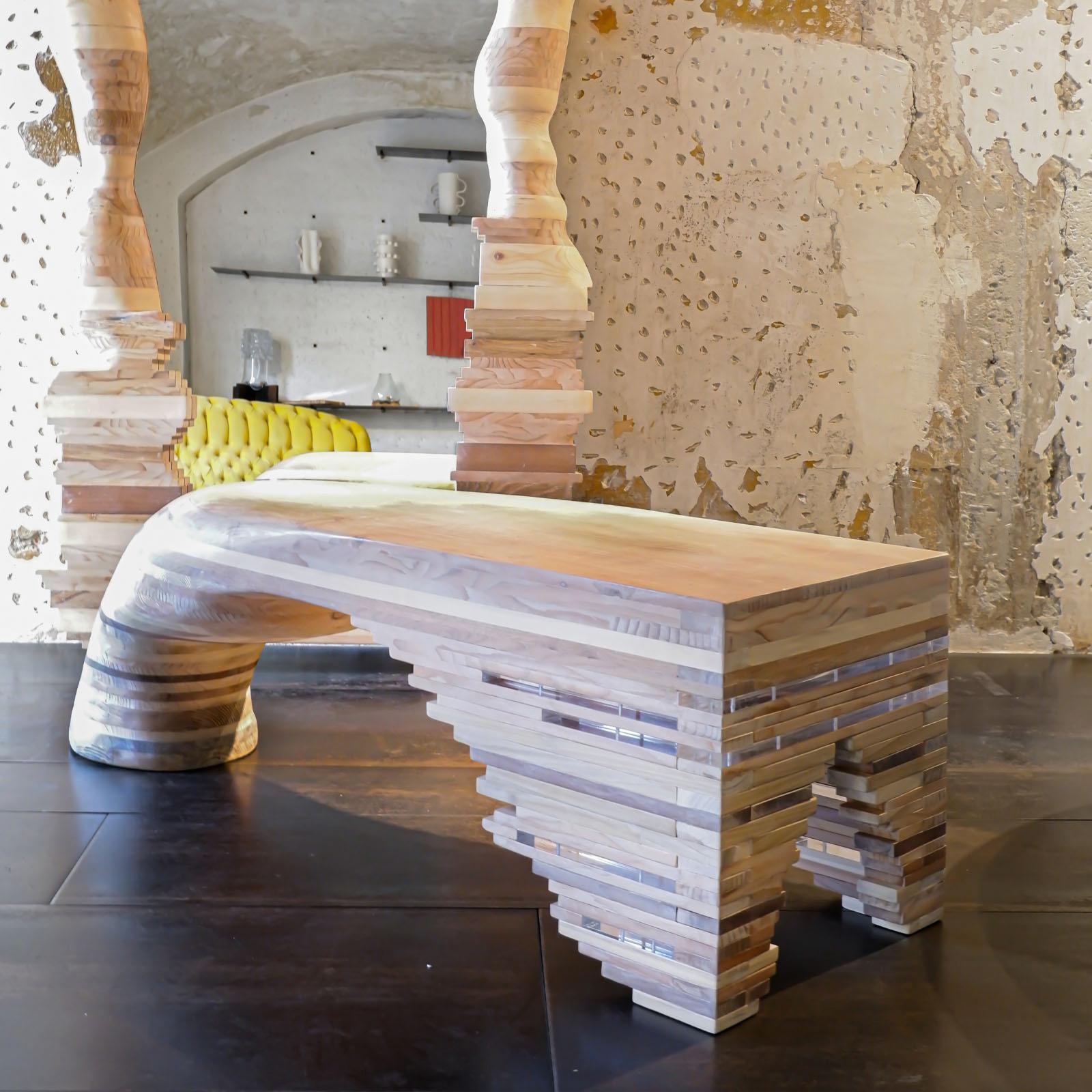 XXIe siècle et contemporain Poids du temps en bois d'Andrea Zambelli en vente