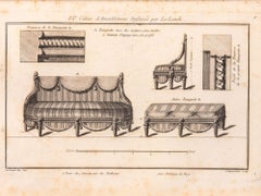 Bench with Arm Rests, 1780-96, Reproduction Print C. 2005