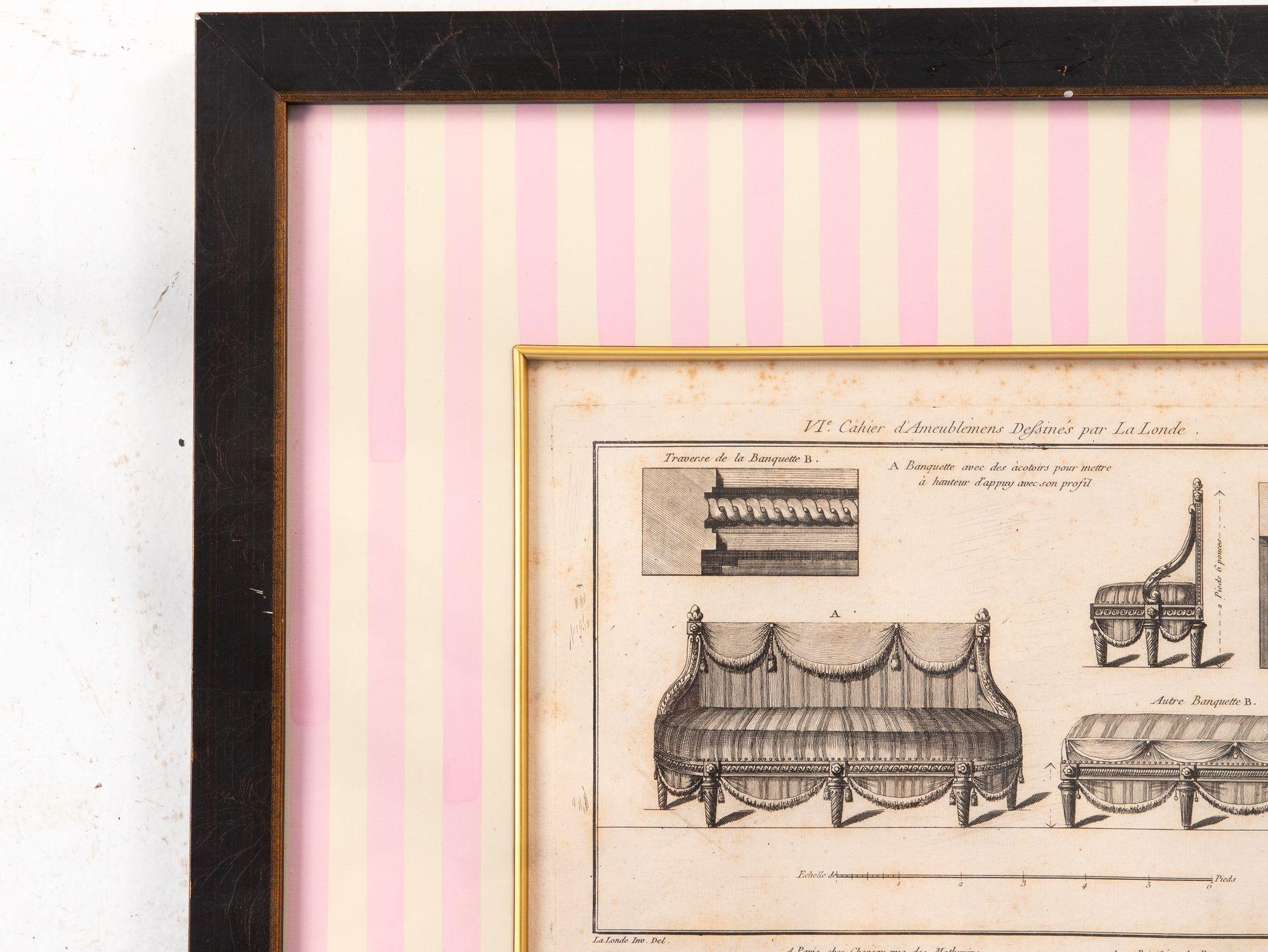 Bench with Arm Rests, 1780-96, Reproduction Print C. 2005 In Good Condition For Sale In South Salem, NY