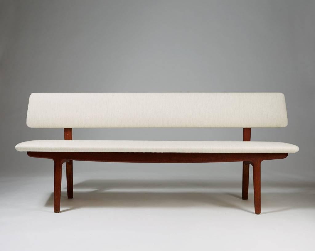 modern bench with backrest