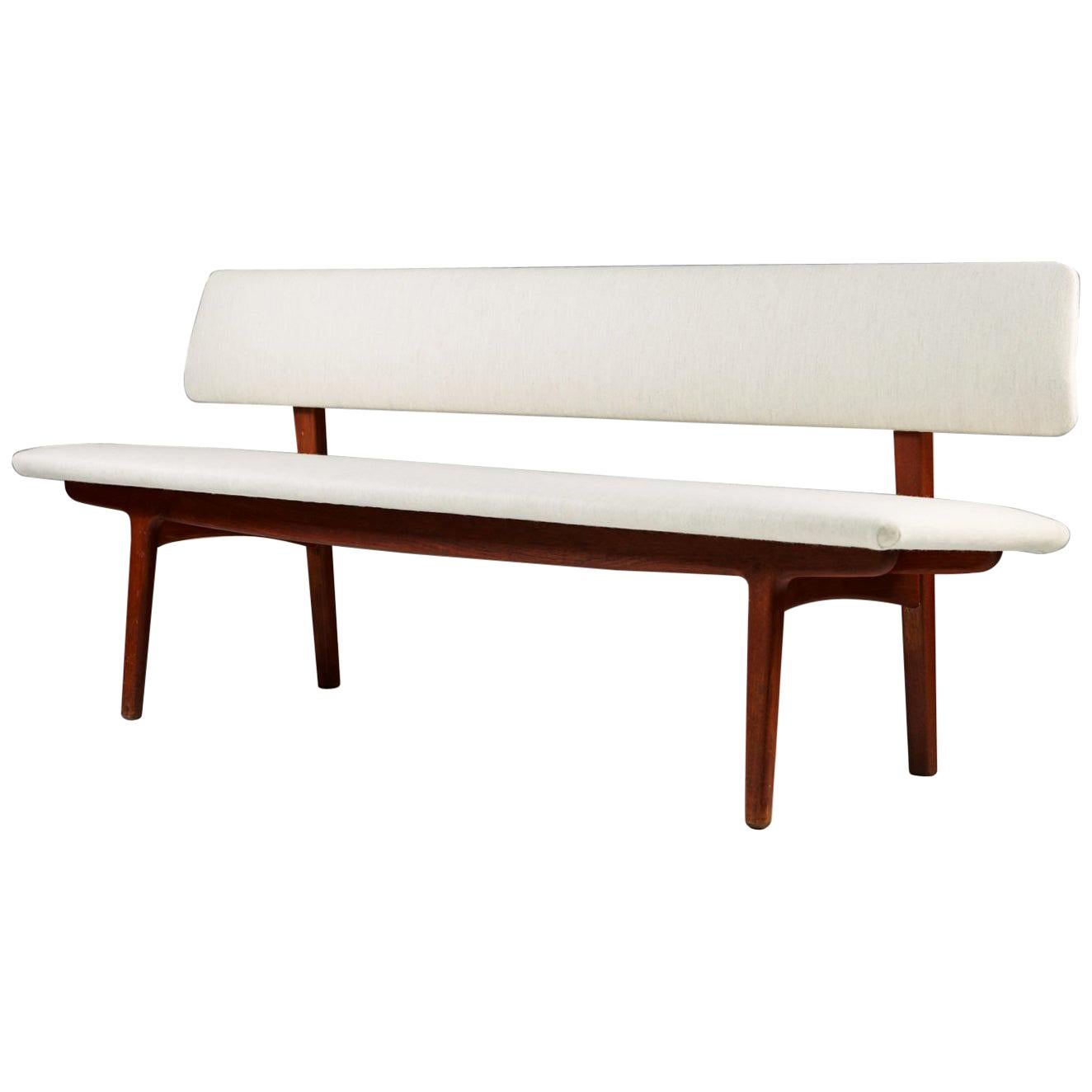 Bench with Backrest Designed by Ejnar Larsen & Axel Bender Madsen, 1957