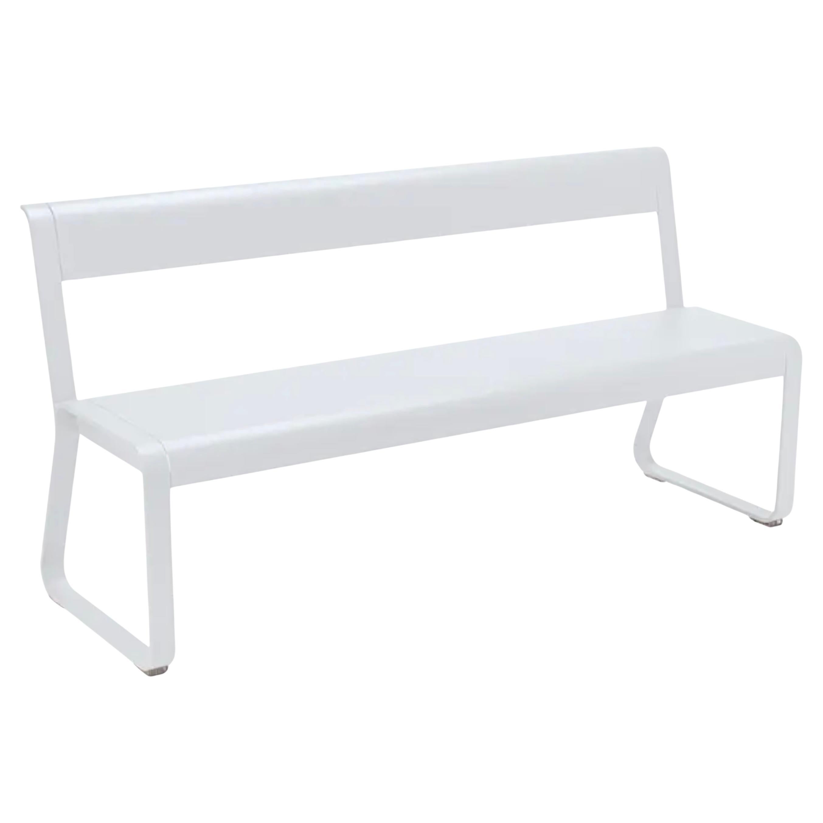 Bench with Backrest Fermob Bellevie - Cotton White