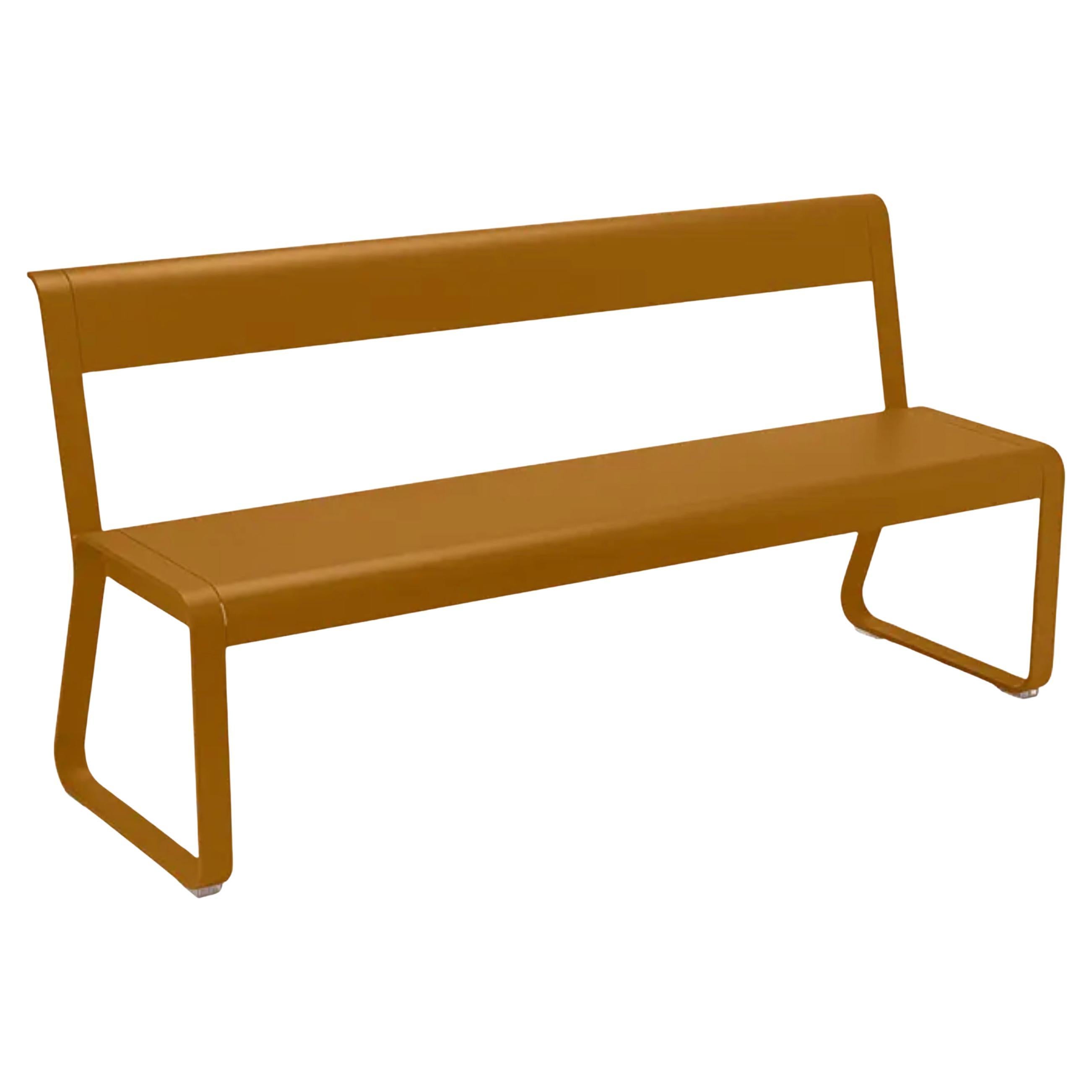 Bench with Backrest Fermob Bellevie - Gingerbread For Sale