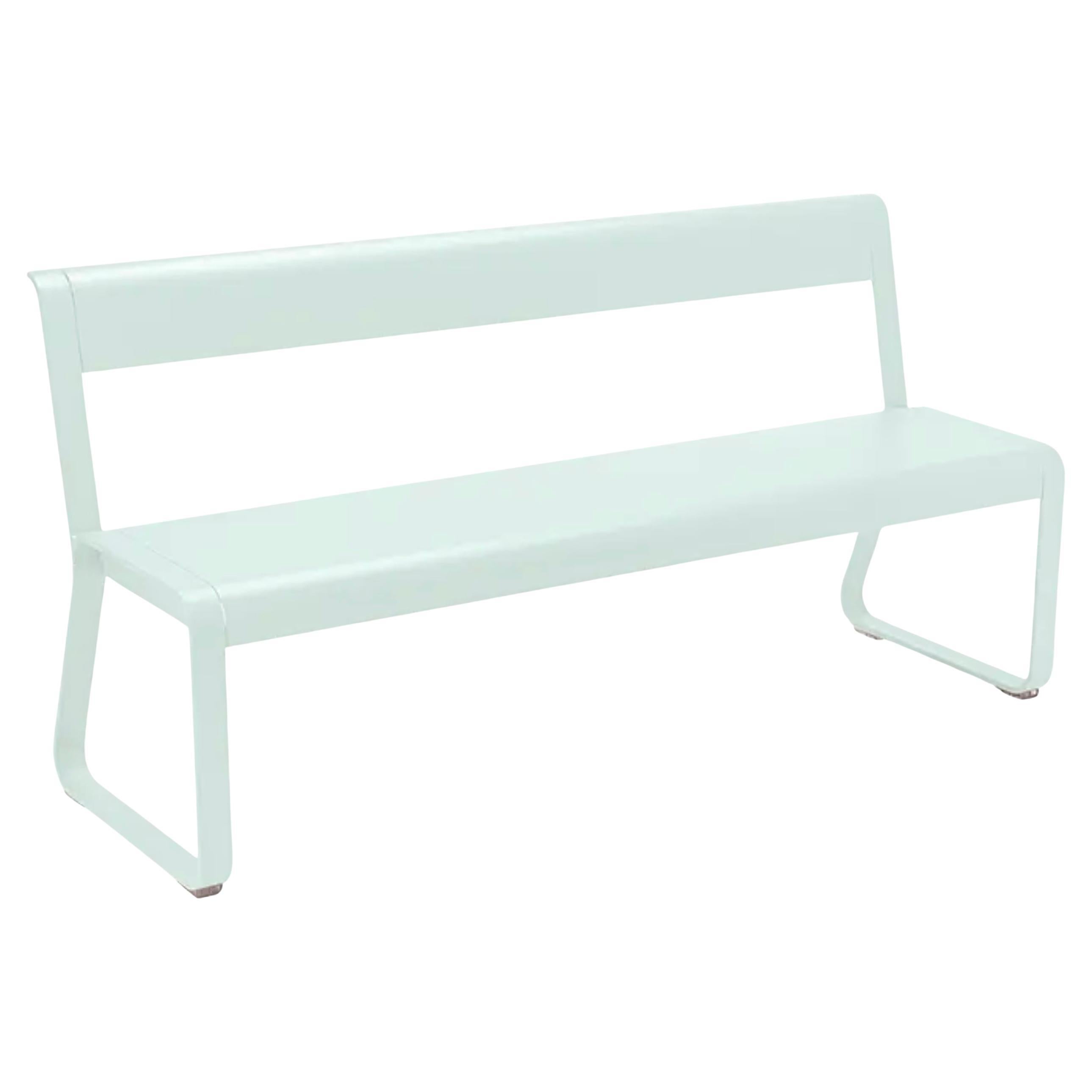 Bench with Backrest Fermob Bellevie - Ice Mint For Sale