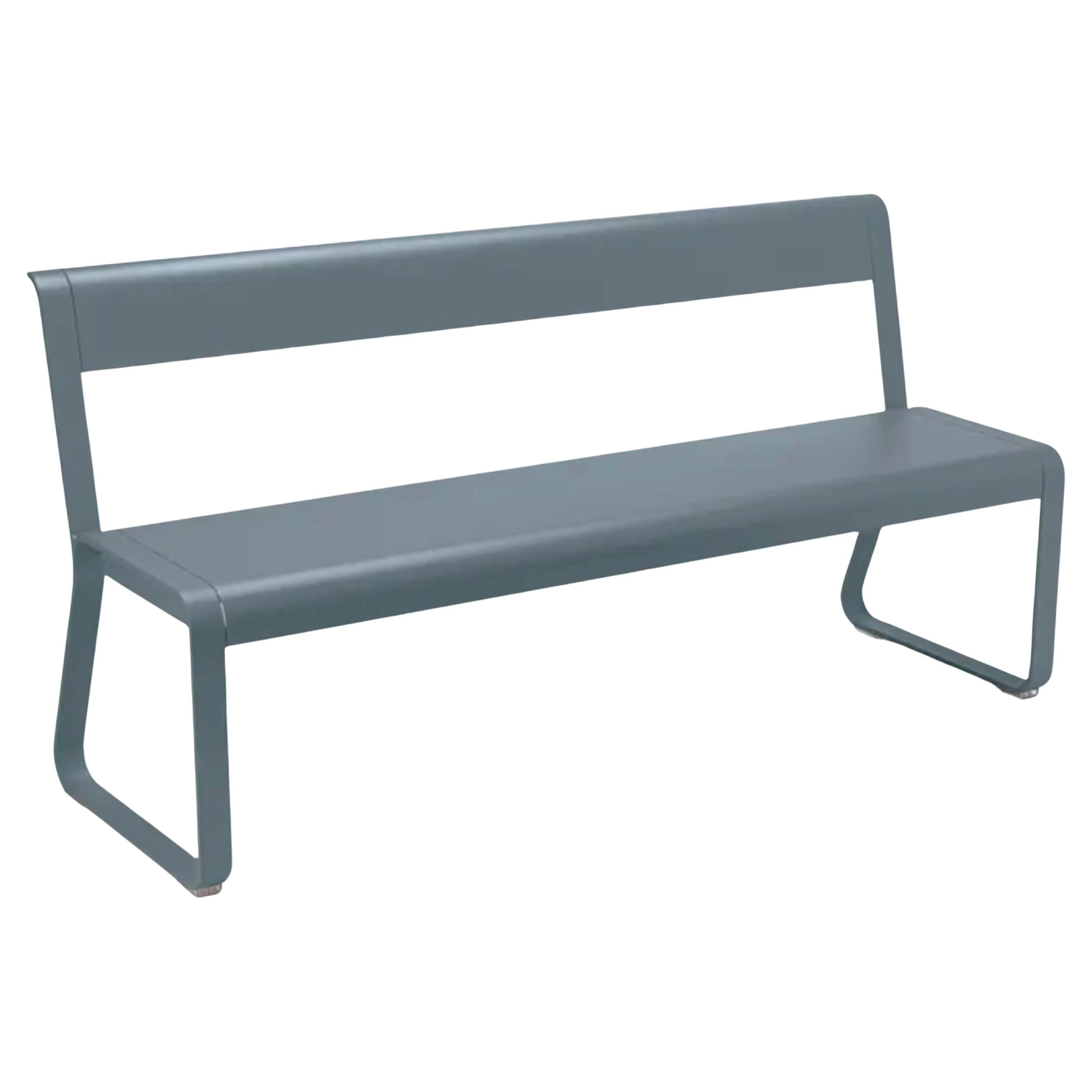 Bench with Backrest Fermob Bellevie - Storm Grey