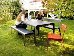 Bench with Backrest Fermob Bellevie - Willow Green