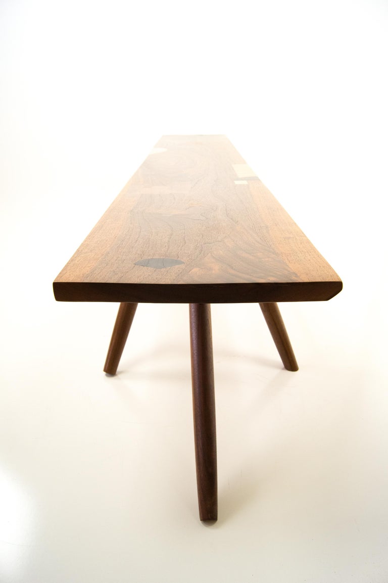 Bench with Inlays and Exquisite Detailing, Poet's Bench by Birnam Wood