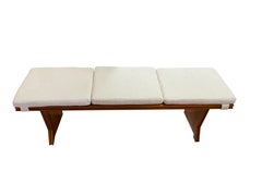 Bench With Removable Upholstered Cushion, Italy, Mid Century