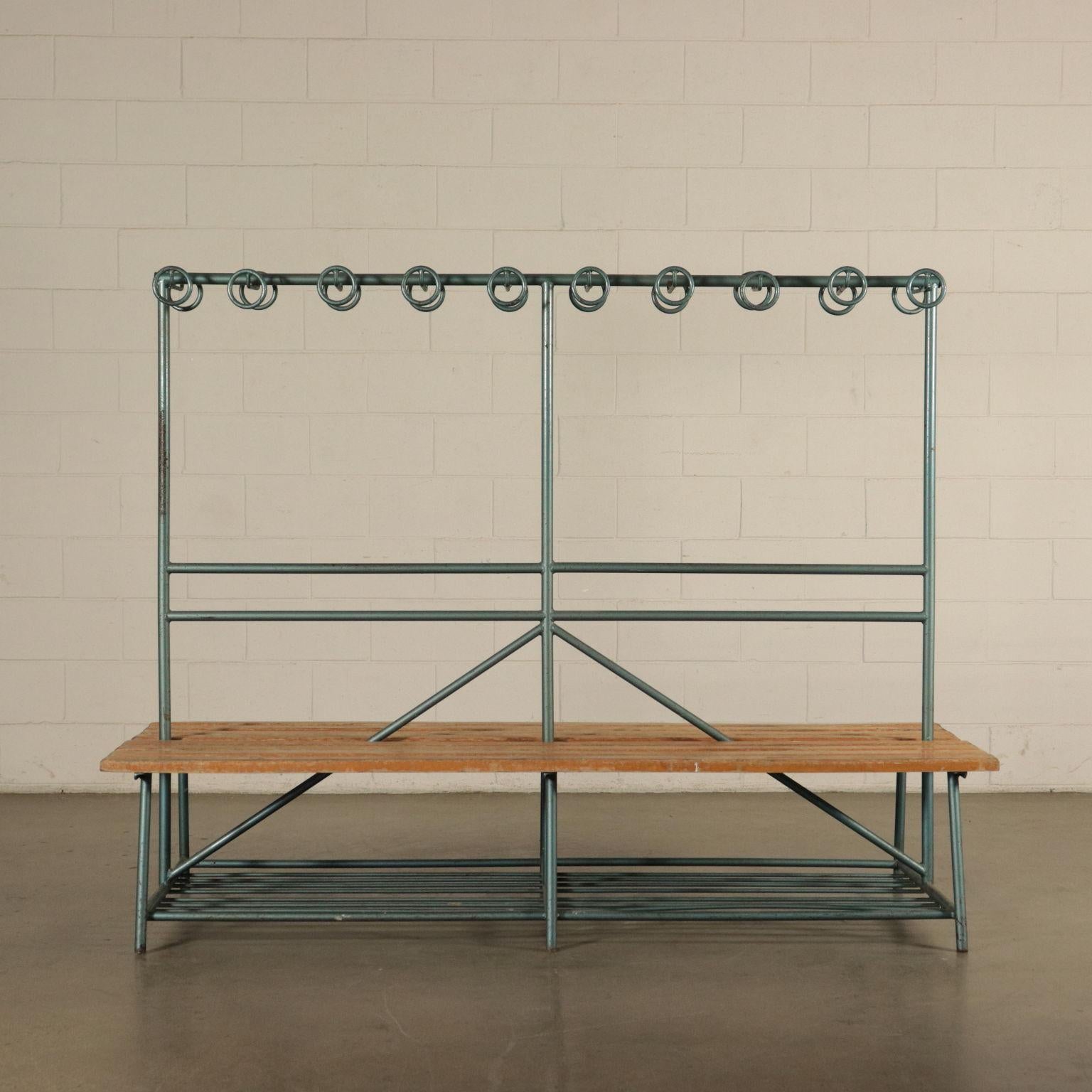 Bench, Wood and Metal, Italy, 1960s Italian Production 3