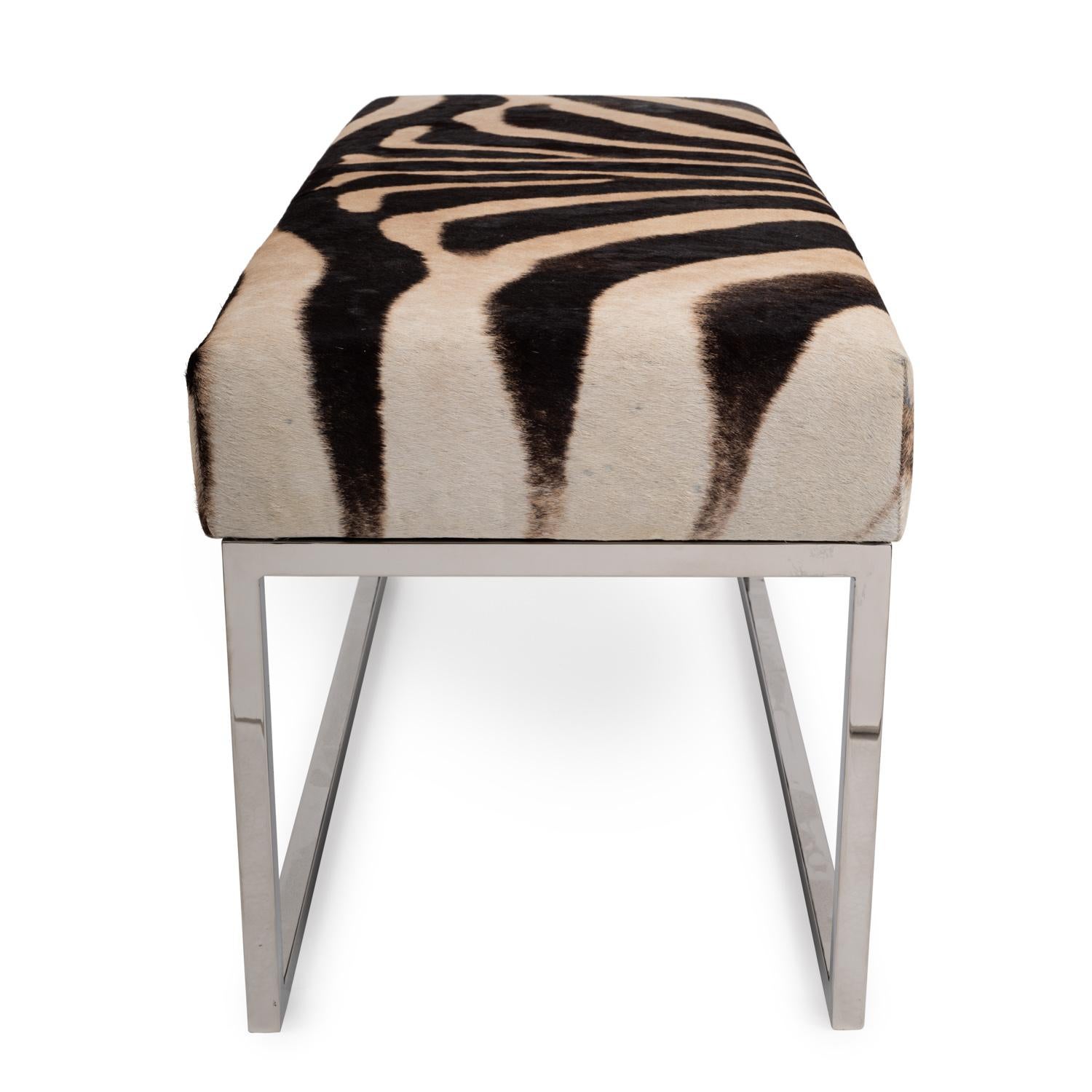South African Bench - Zebra Hide For Sale