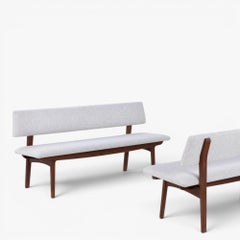 Bancs en teck signés Ejner Larsen and Aksel Bender Madsen