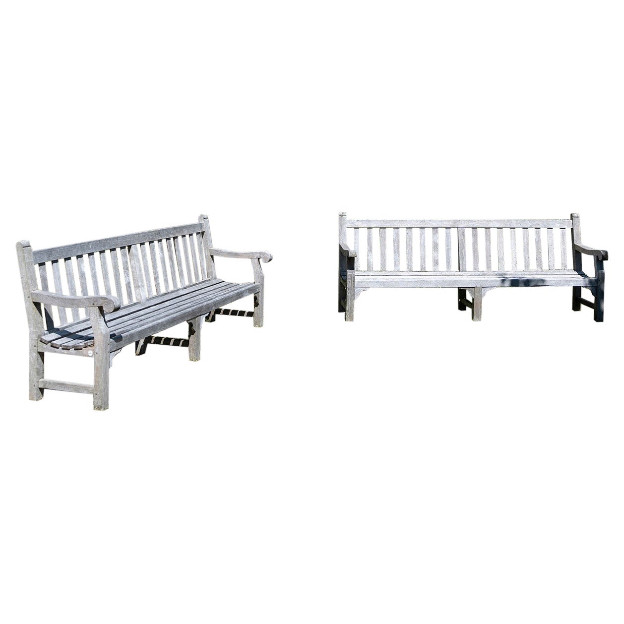 Panche Teak Coppia di panche Parkland Lister Country House 244cm 96" 8ftlong Lister