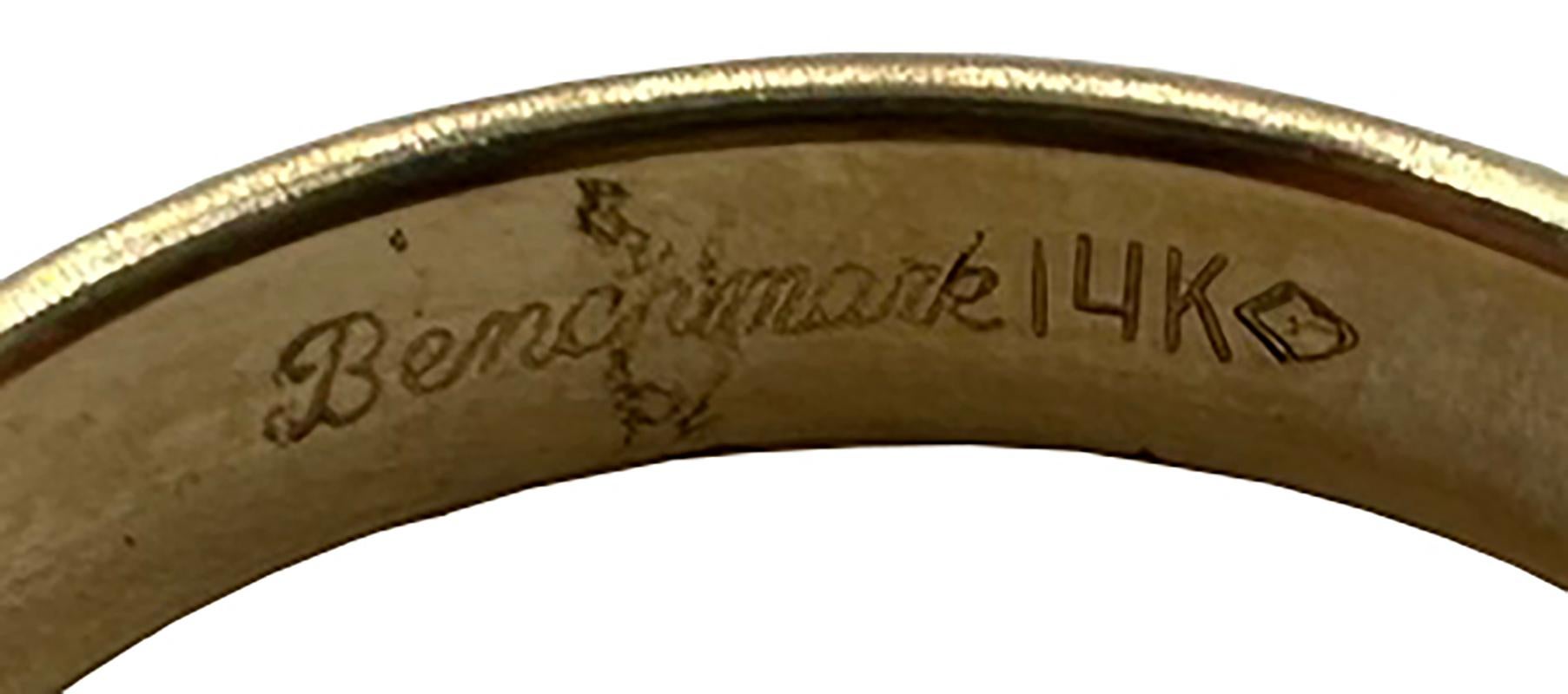 Women's or Men's Benchmark 14K Gold Band Ring For Sale