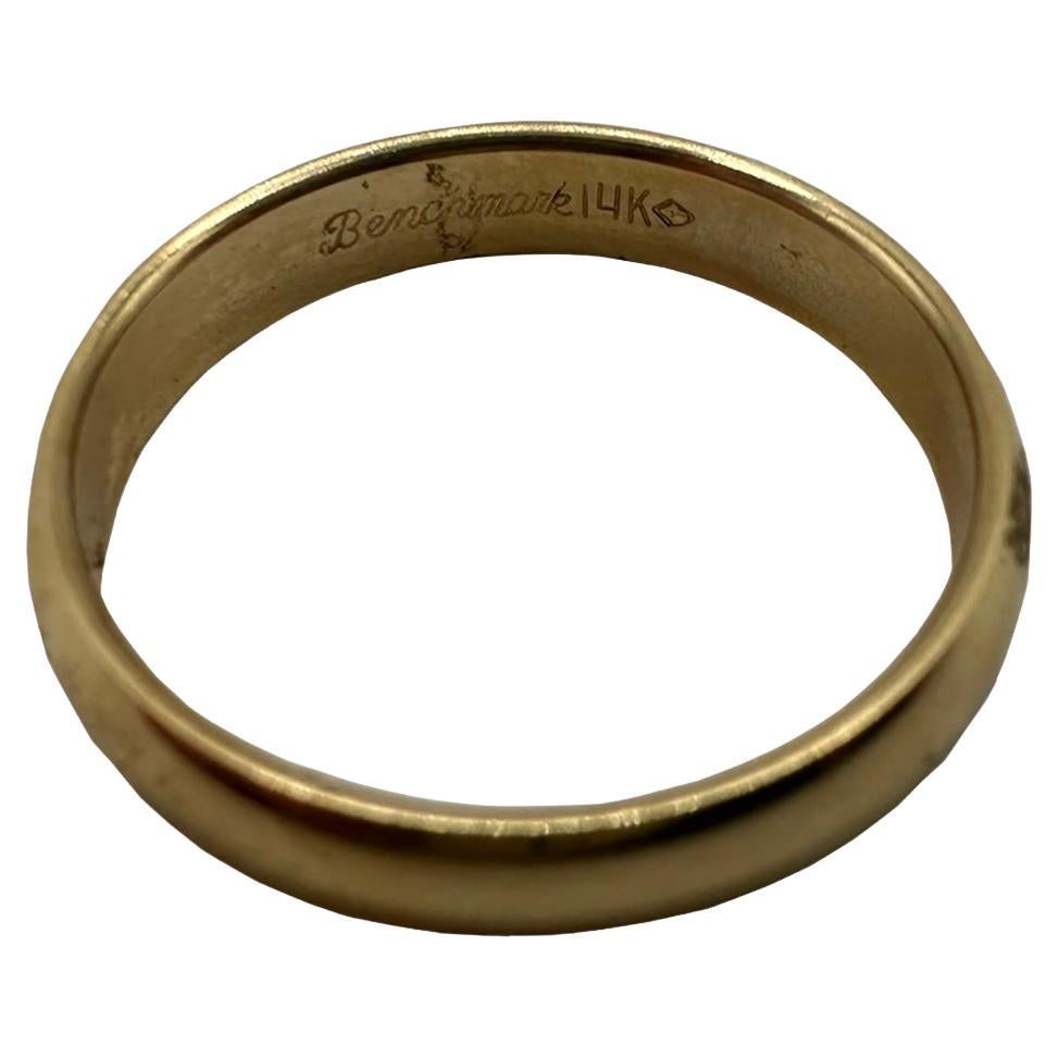 Benchmark 14K Gold Band Ring For Sale