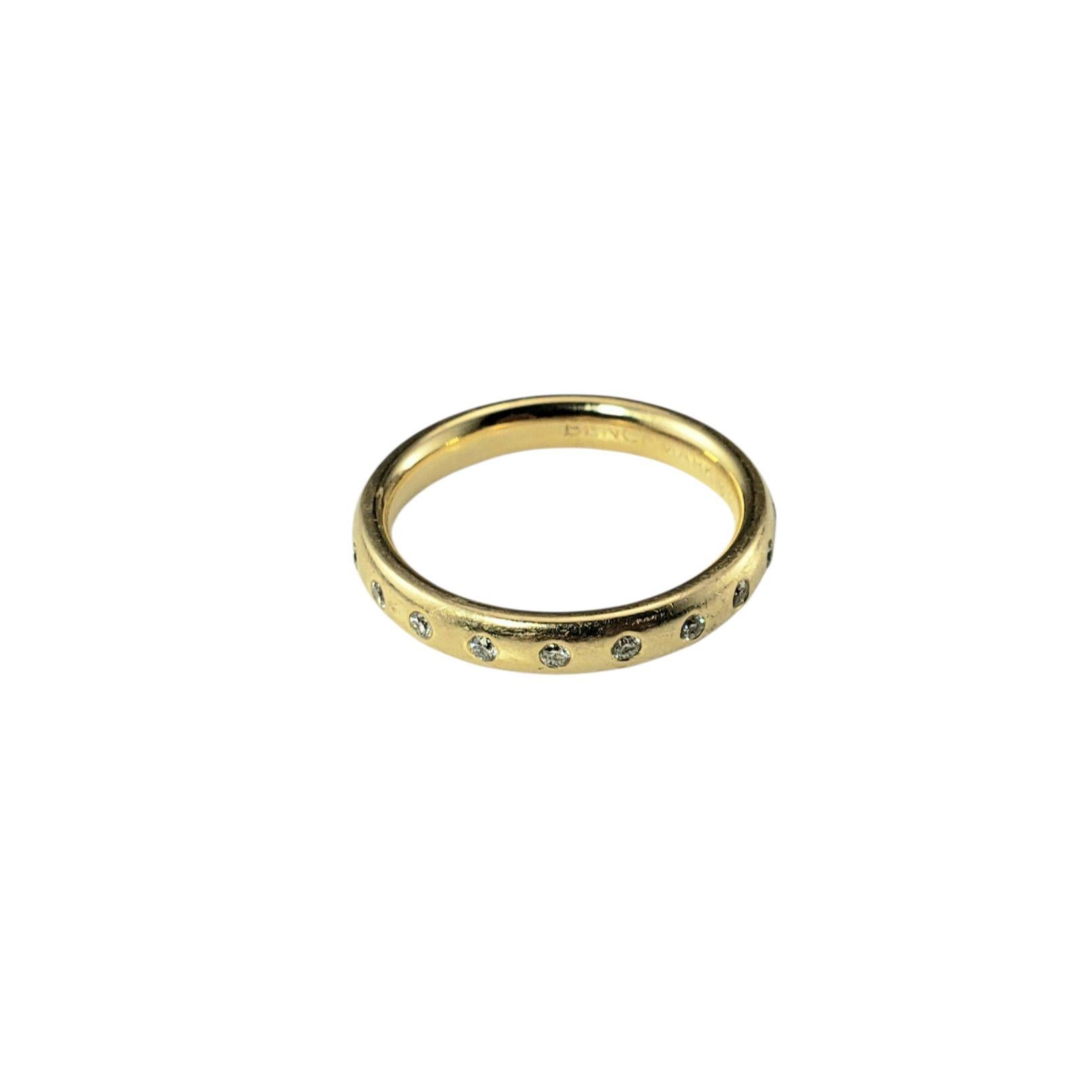 Contemporain Benchmark Bague en or jaune 14K avec diamant Taille 4 #23017 en vente