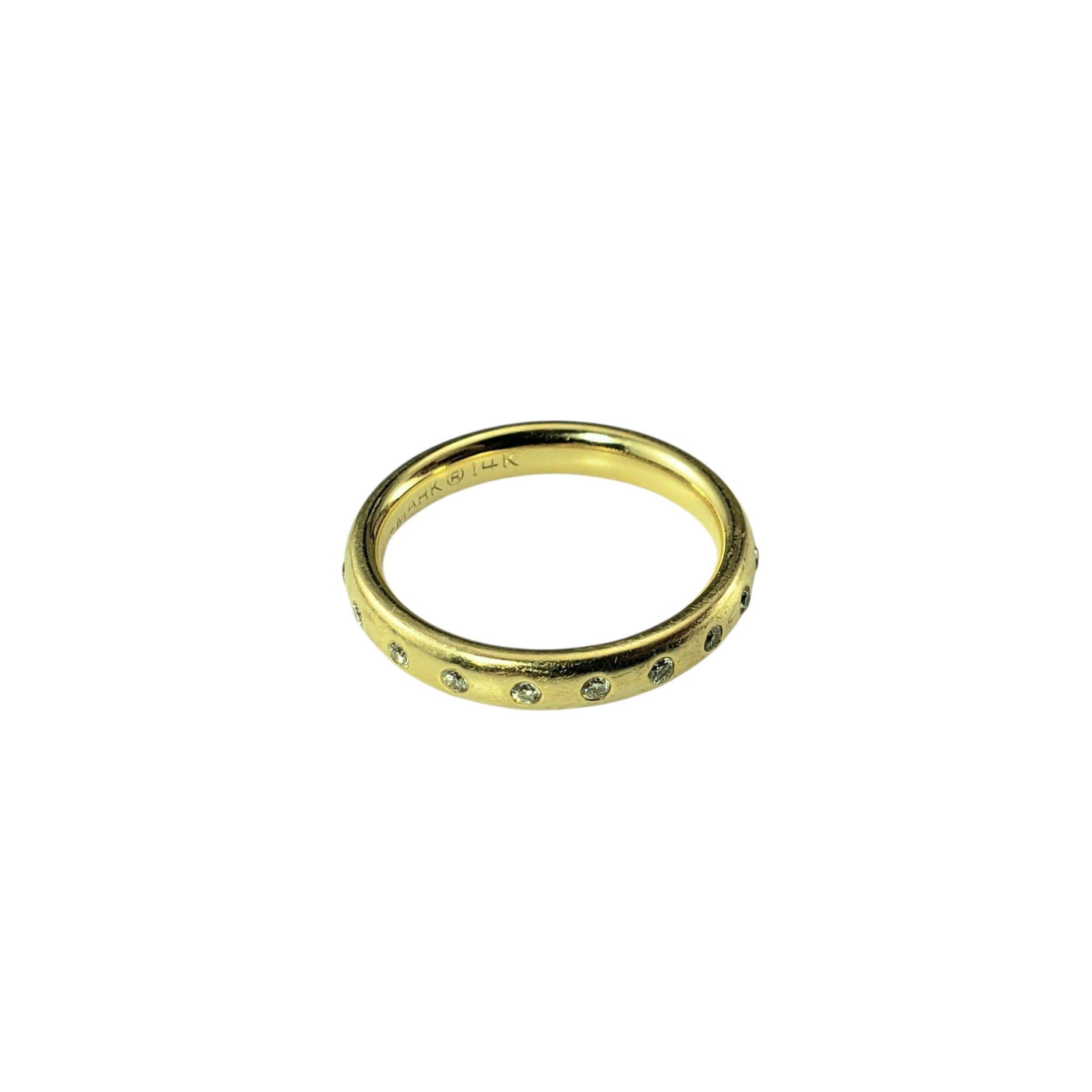 Taille brillant Benchmark Bague en or jaune 14K avec diamant Taille 4 #23017 en vente